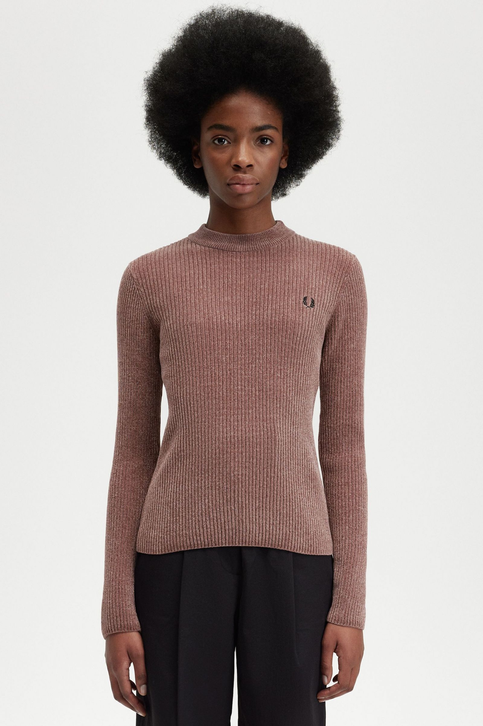Chenille Rib Jumper Dark Pink