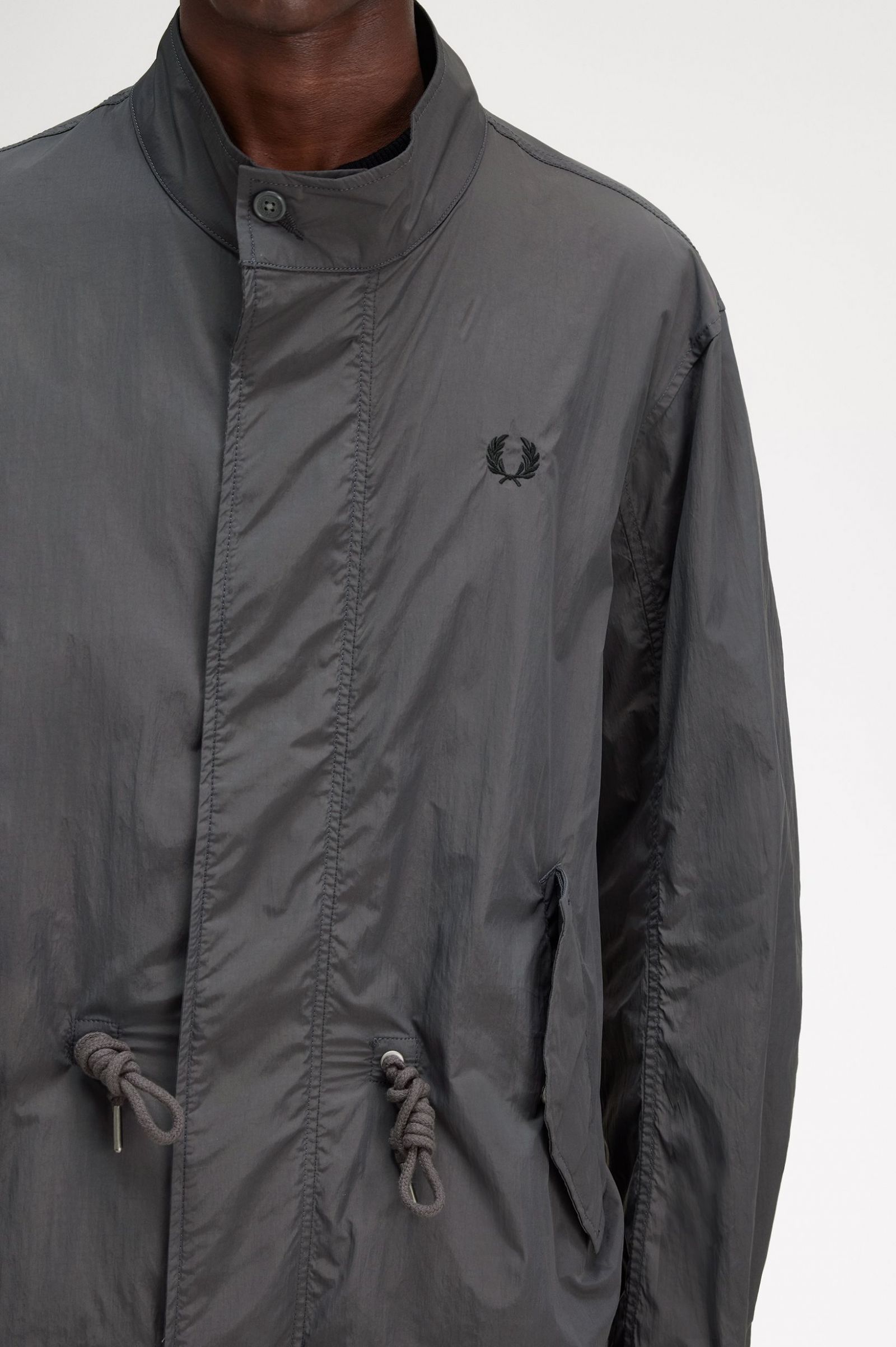 Straight Hem Parka Gunmetal