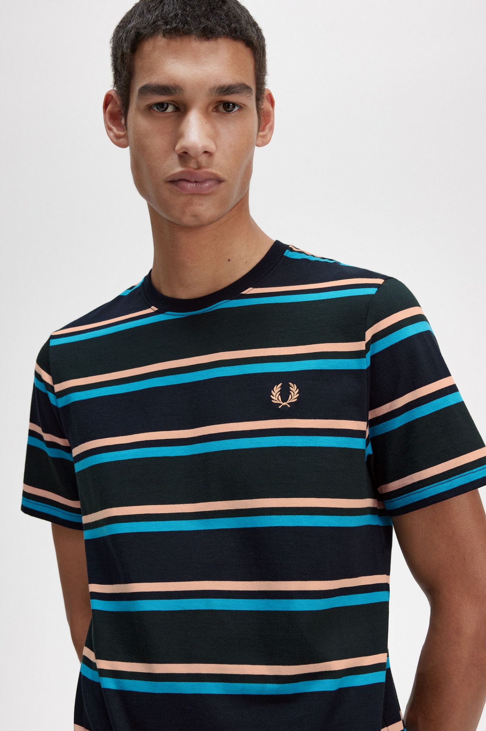 Bold Stripe T-Shirt Night Green
