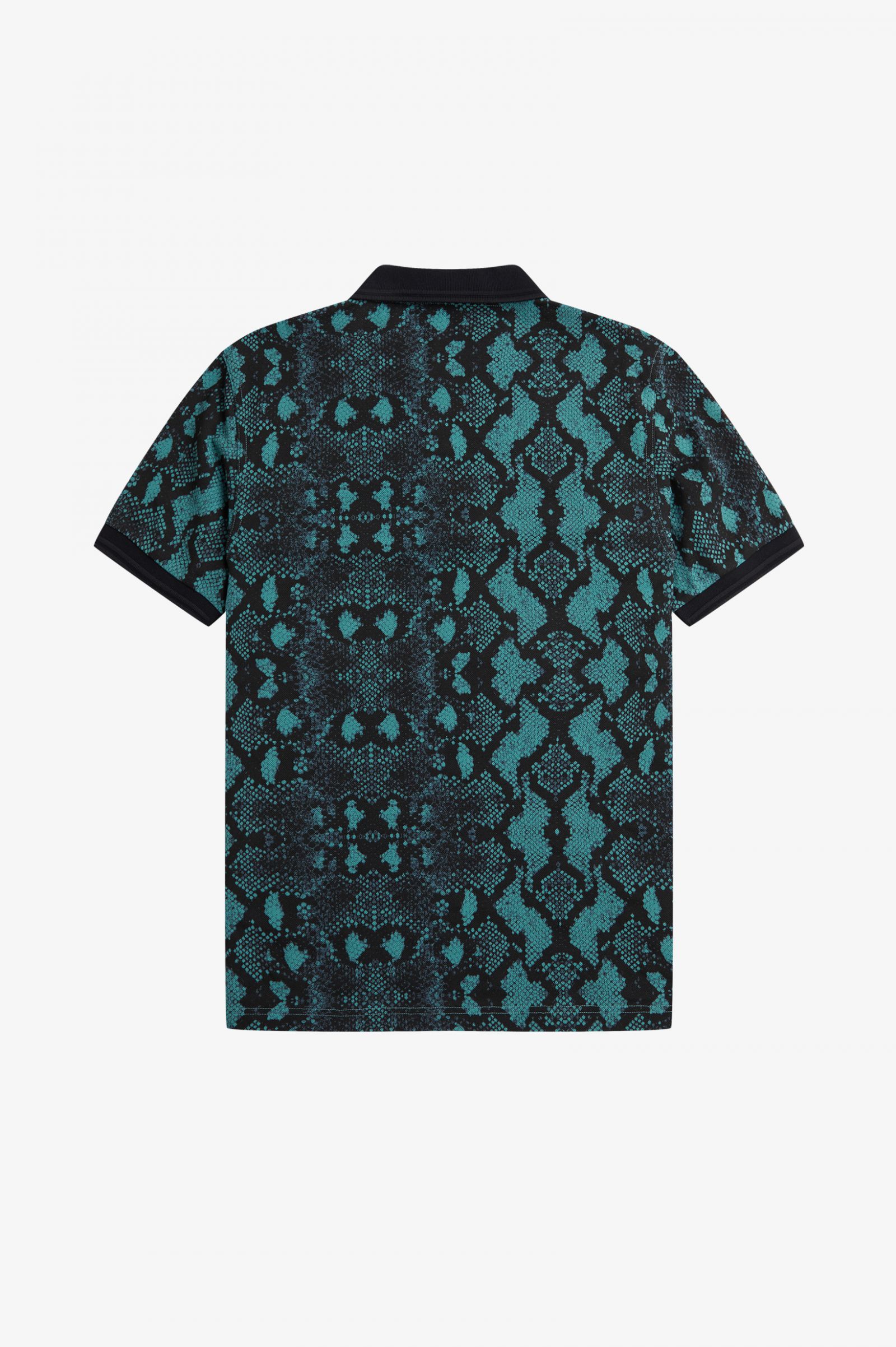 Snake Print Fred Perry Shirt Deep Mint