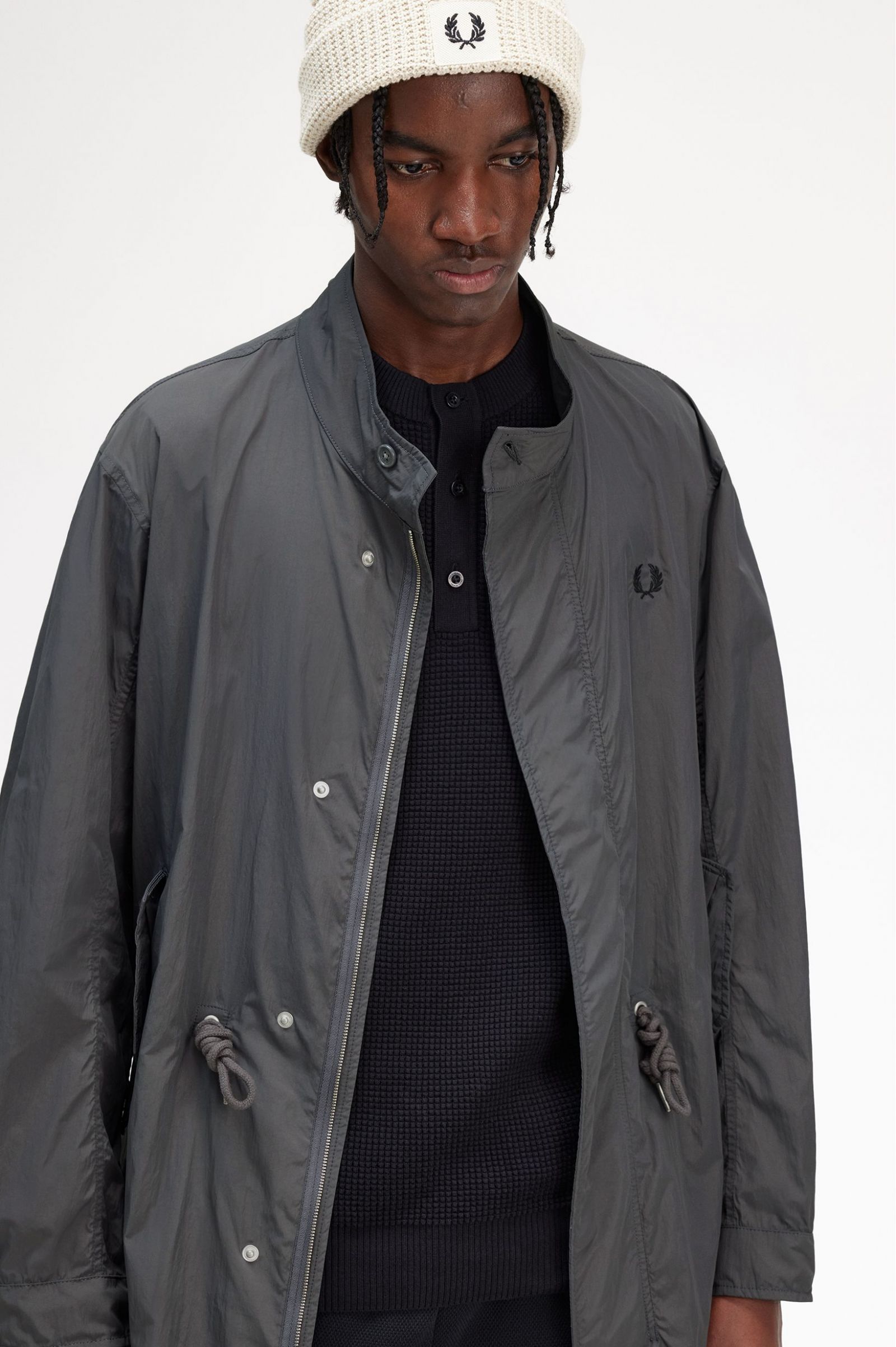 Straight Hem Parka Gunmetal