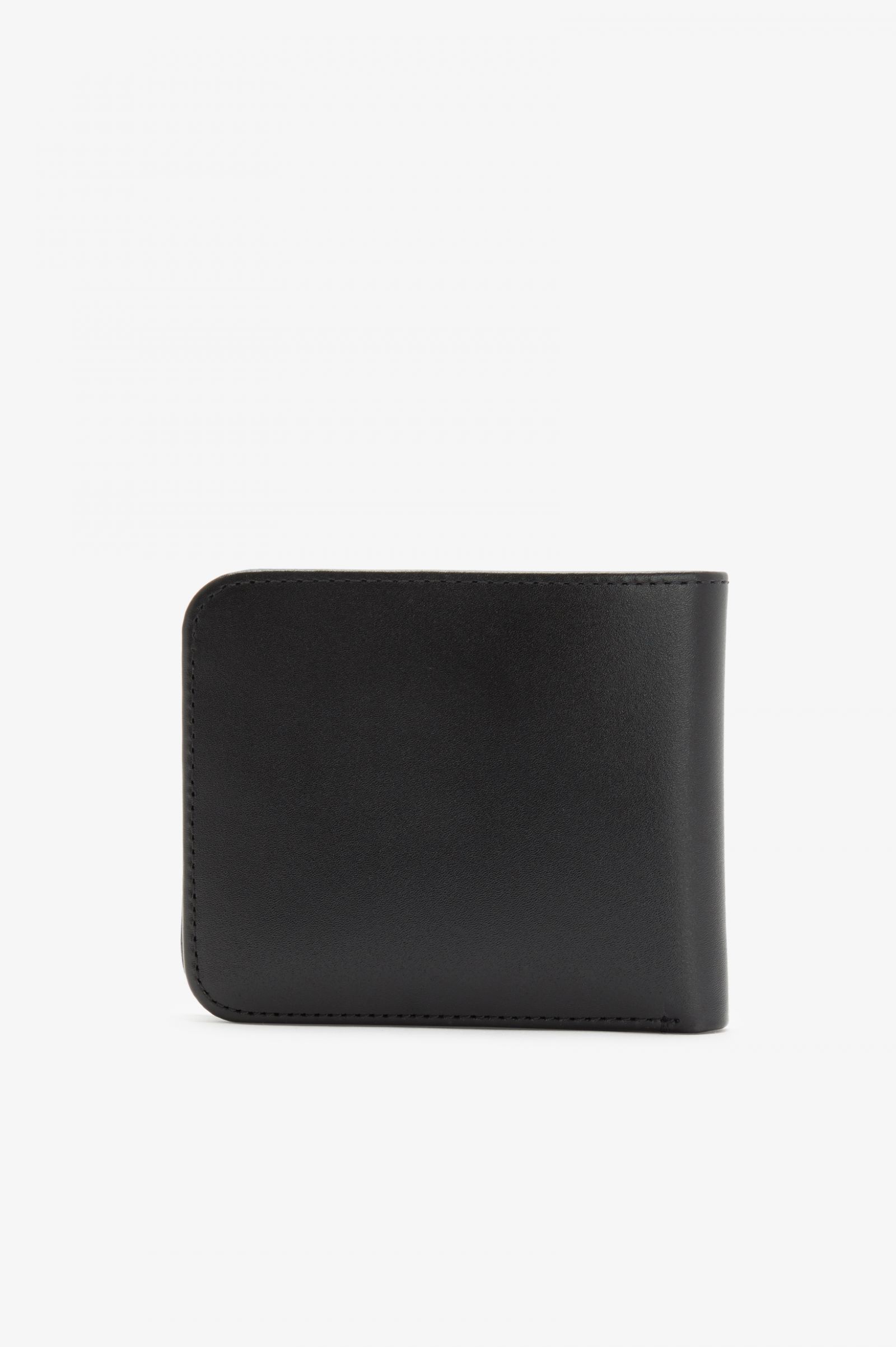 Burnished Leather Billfold Wallet Black