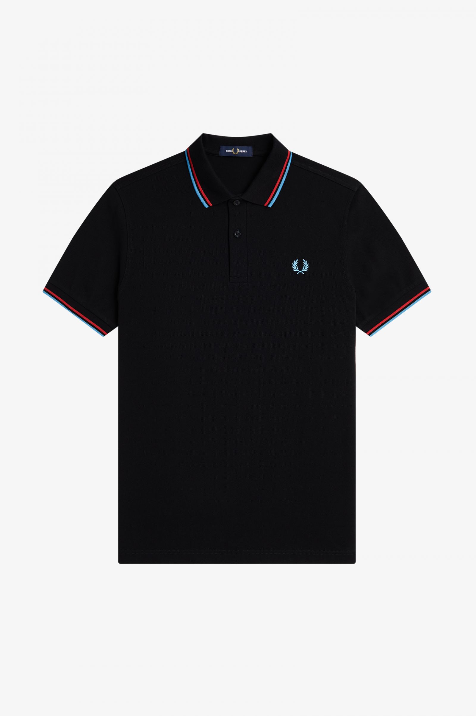 The Fred Perry ShirtM3600 Black / Washed Red / Soft Blue