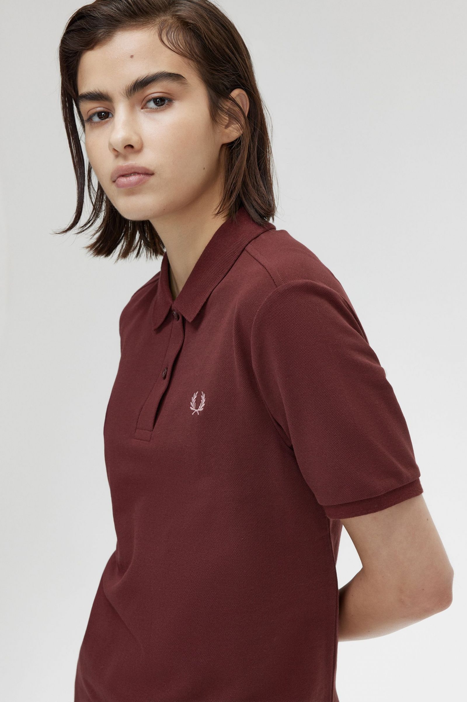 The Fred Perry ShirtG6000 Oxblood / Dusty Rose Pink