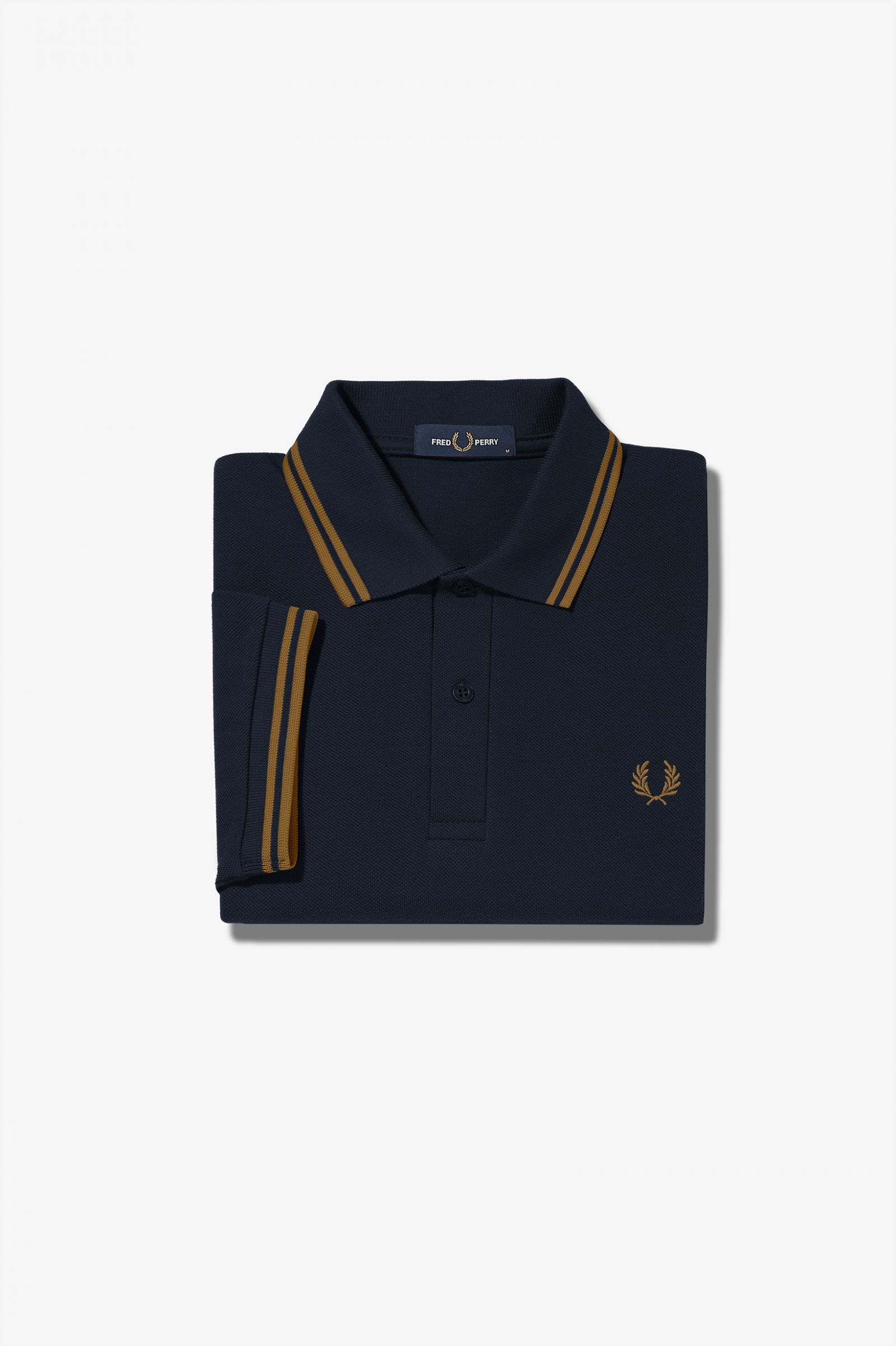 The Fred Perry ShirtM3600 Navy / Dark Caramel / Dark Caramel