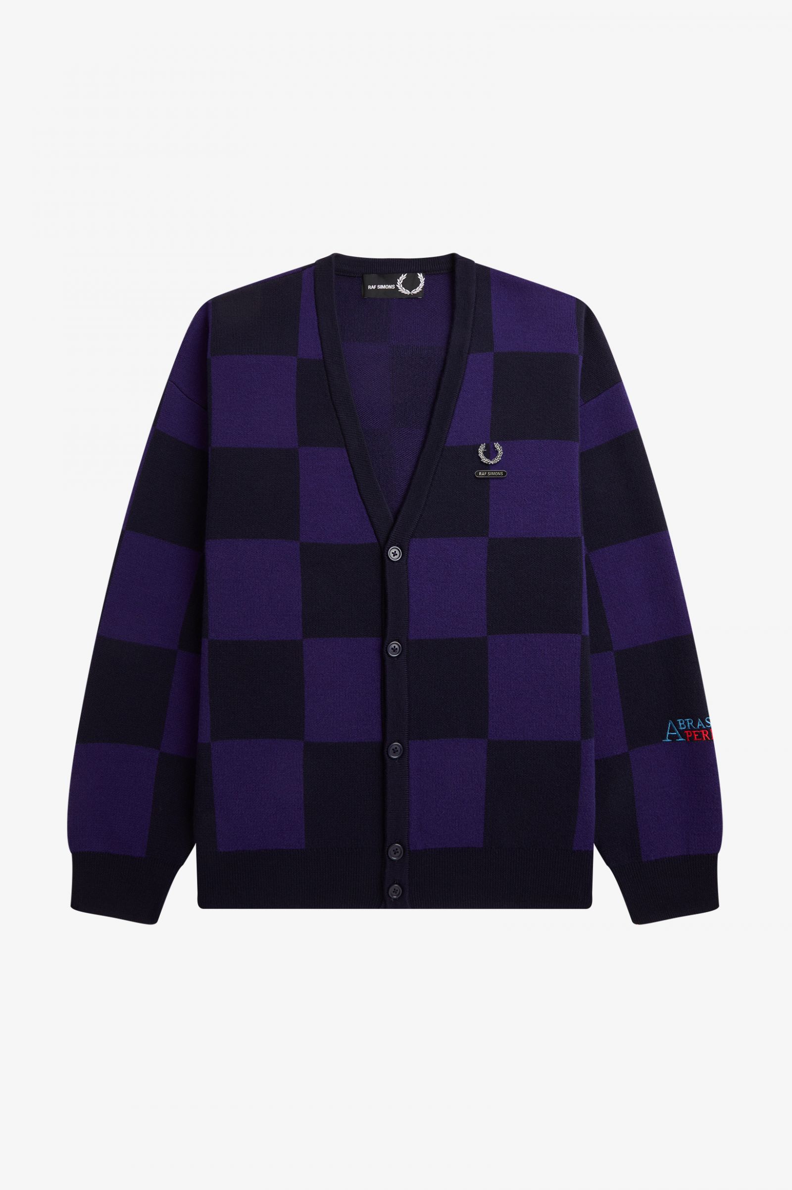 Raf SimonsChequerboard Cardigan Navy