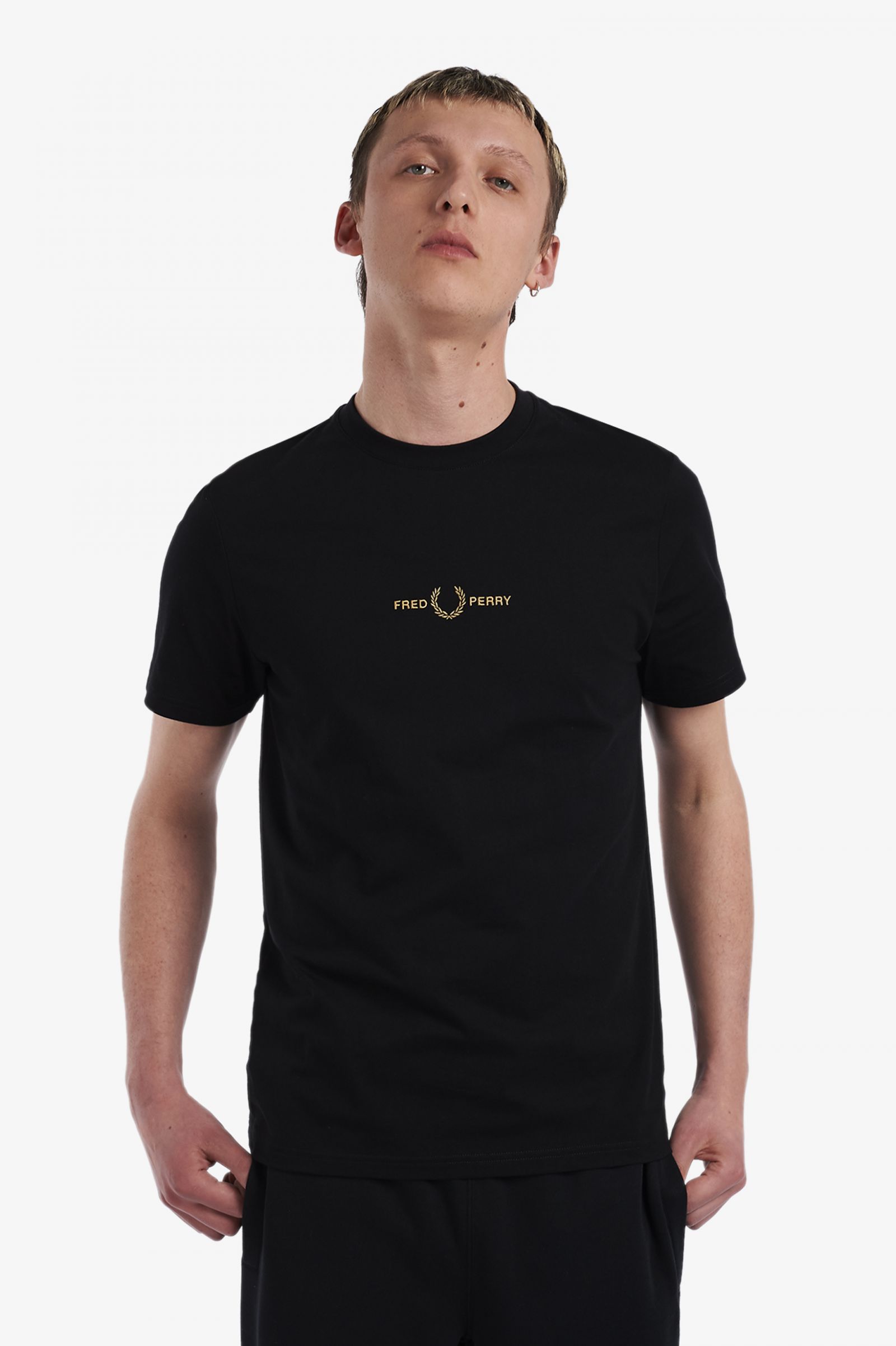 Embroidered T-Shirt Black