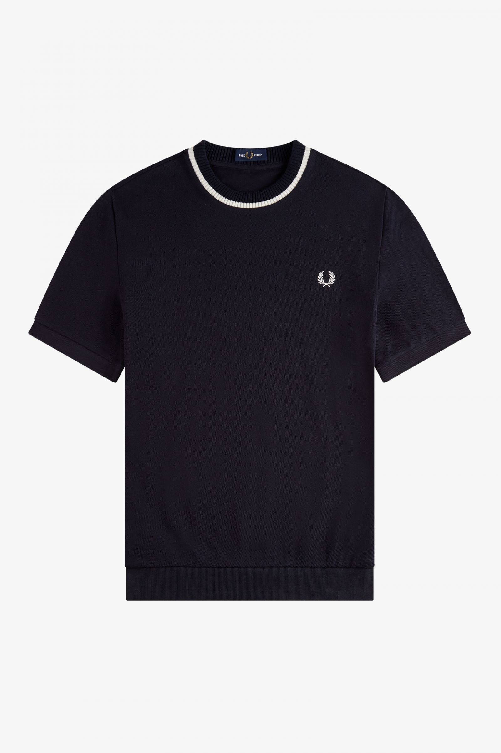 ReissuesCrew Neck Piqué T-Shirt Navy