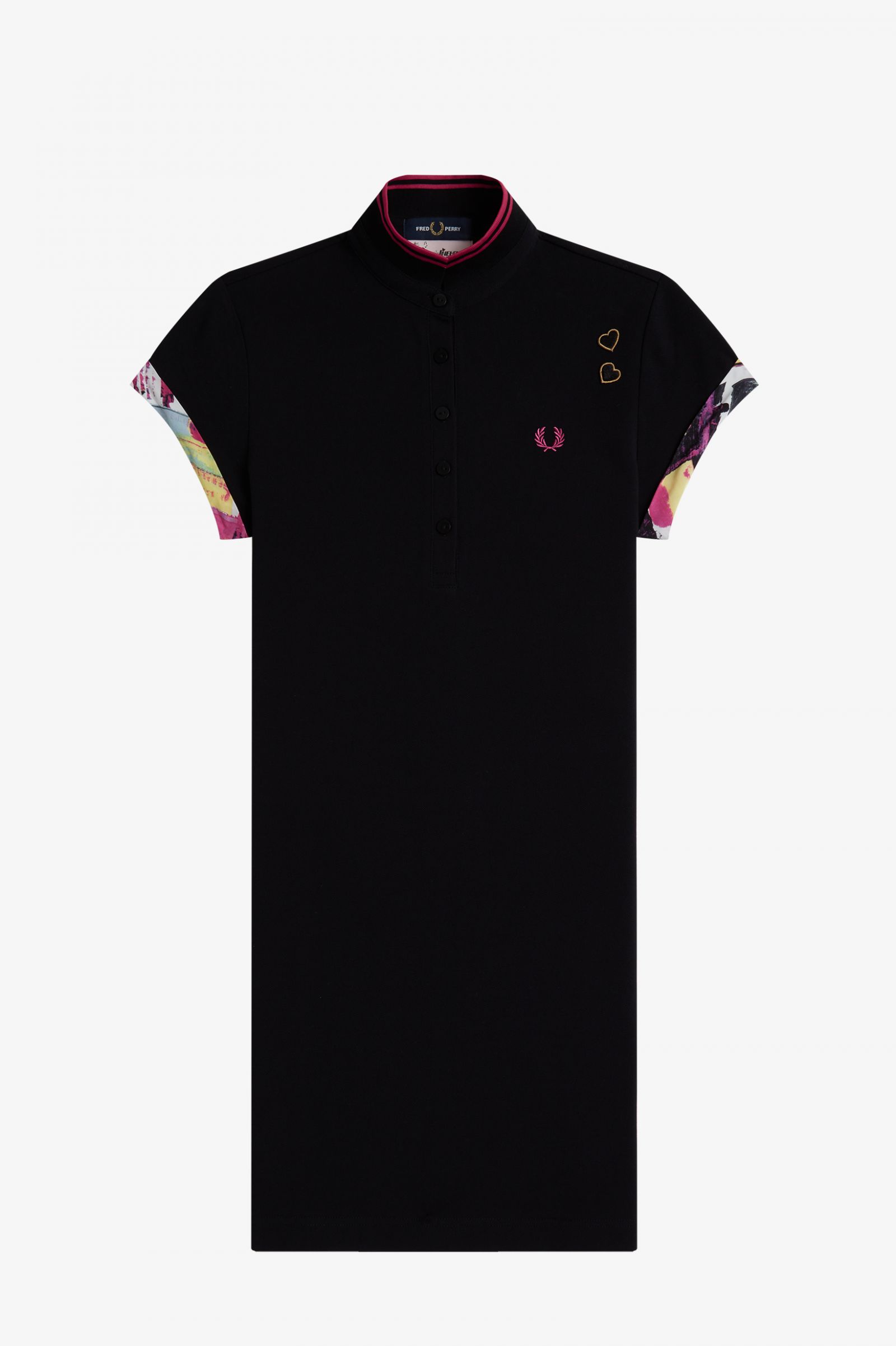 Amy Winehouse FoundationContrast Trim Piqué Dress Black