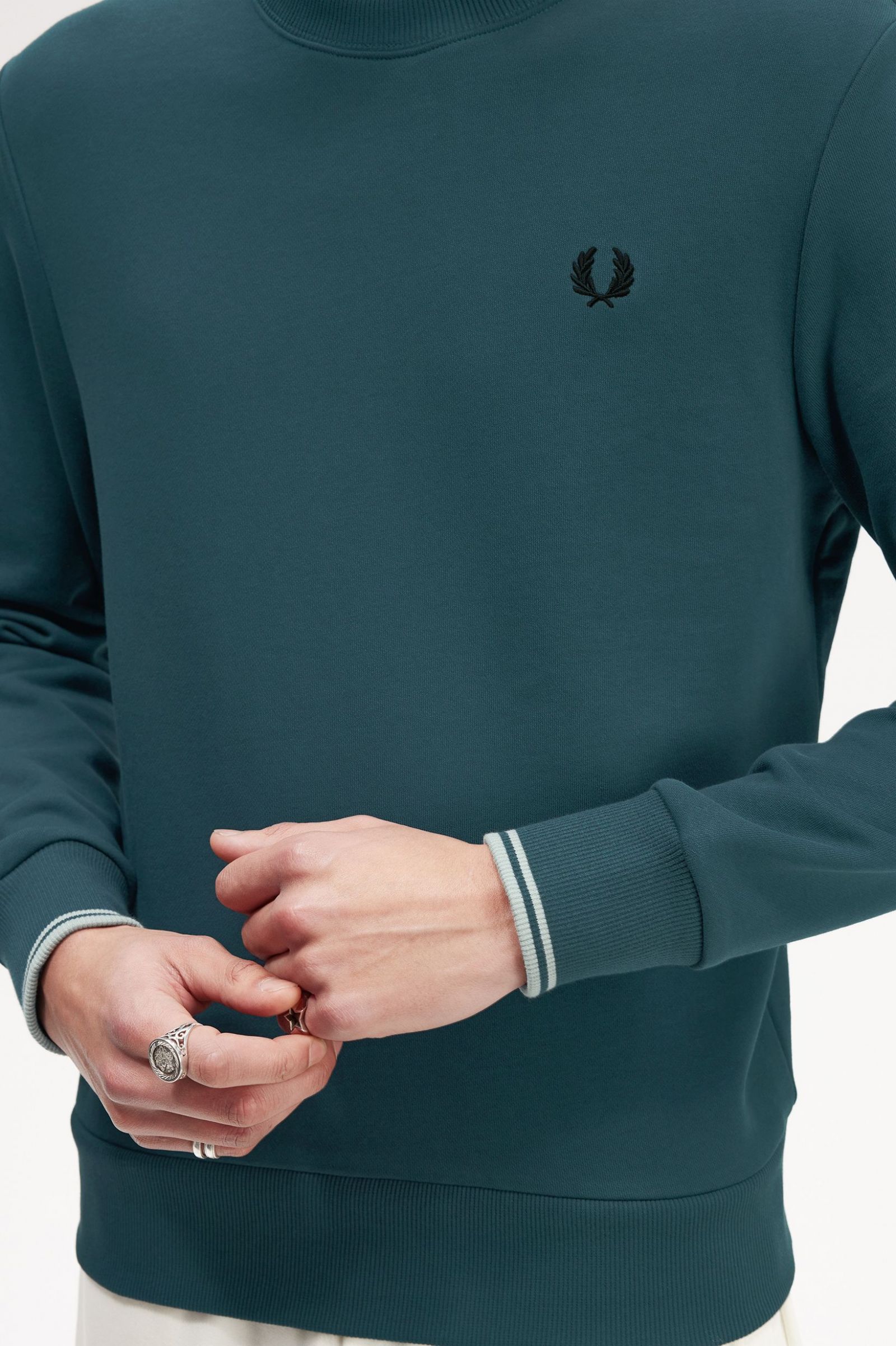Crew Neck Sweatshirt Petrol Blue