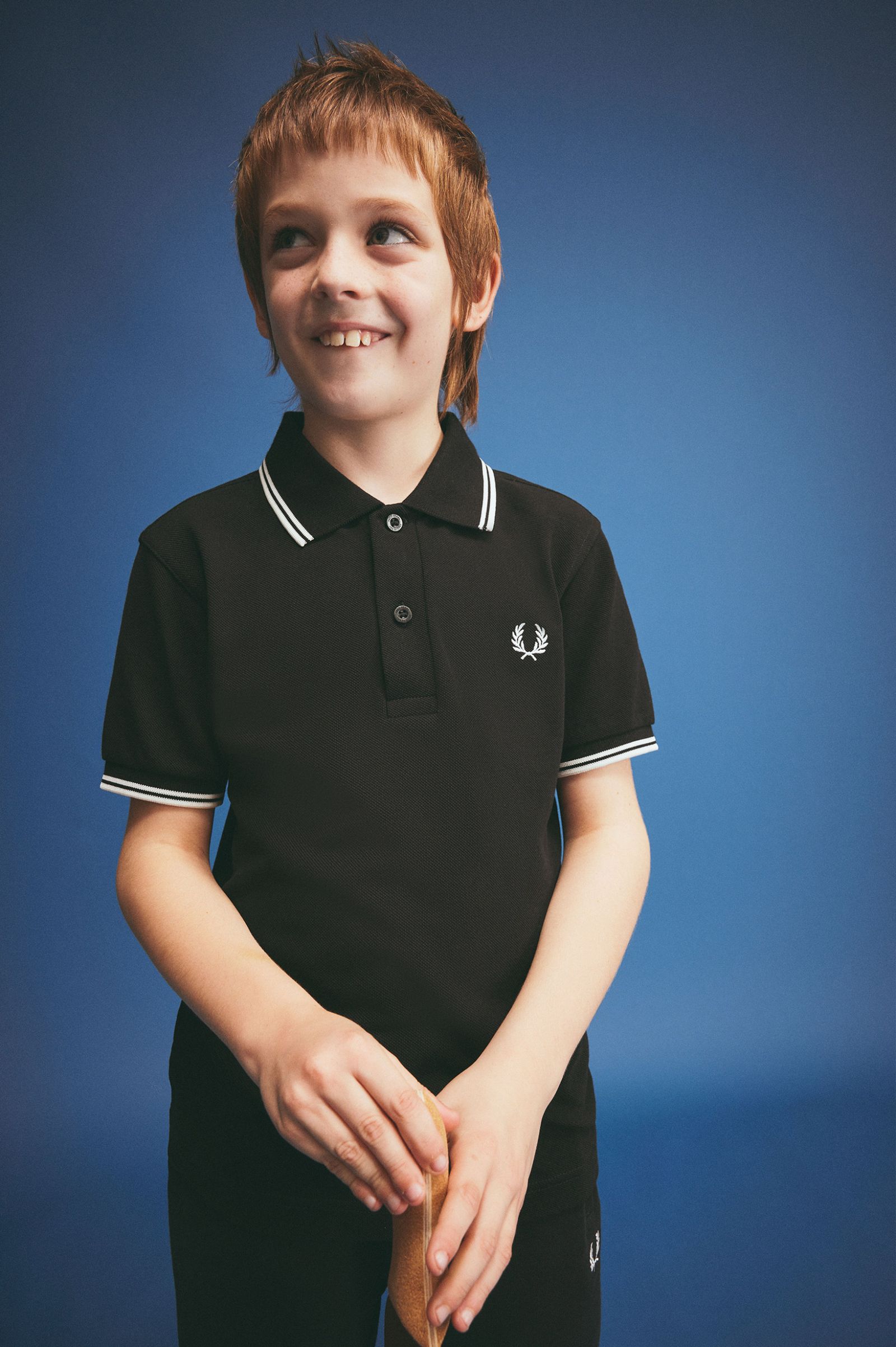 The Fred Perry ShirtKids Twin Tipped Fred Perry Shirt Black / White / White