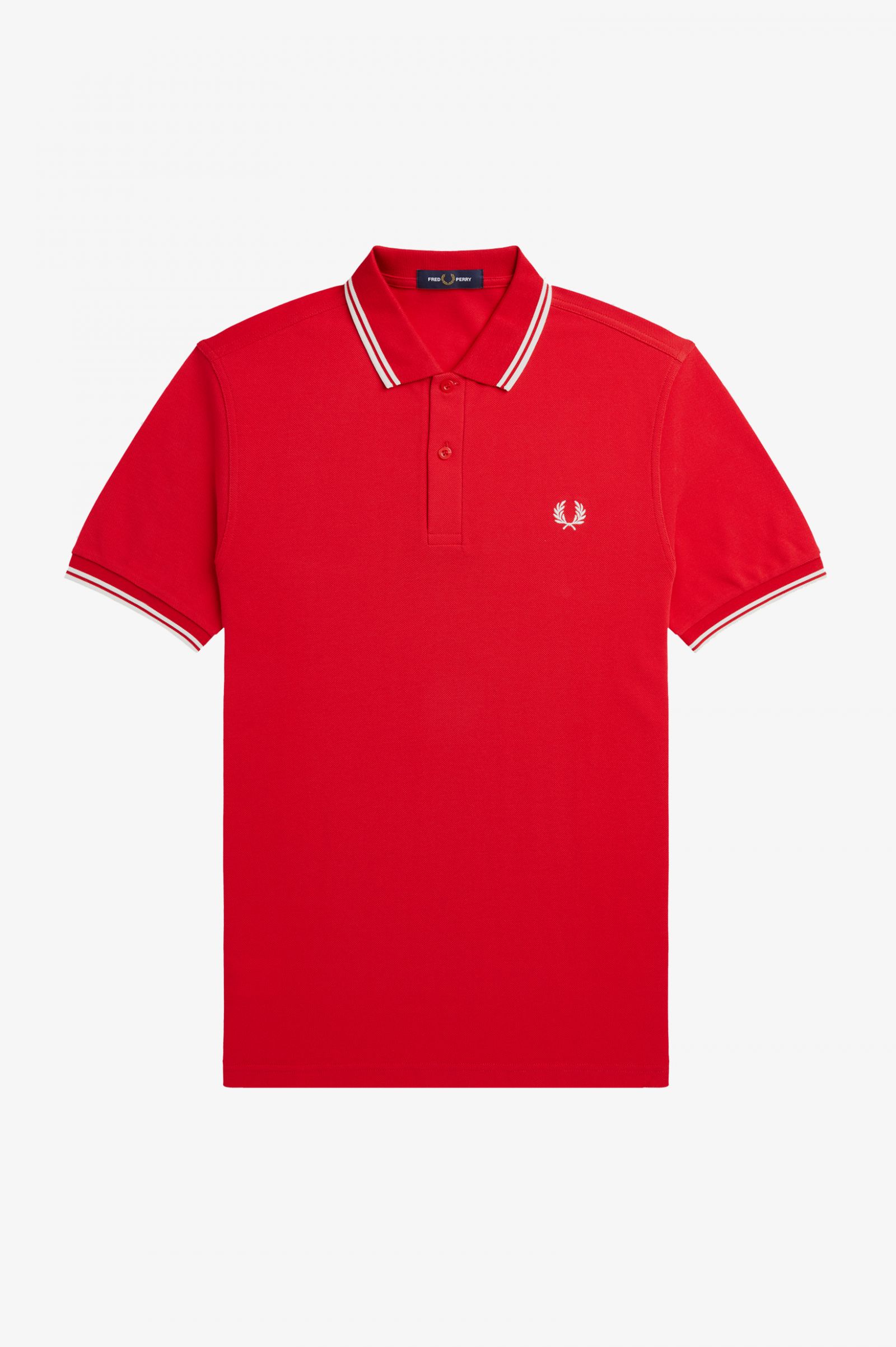 The Fred Perry ShirtM3600 Jester Red / Snow White / Snow White