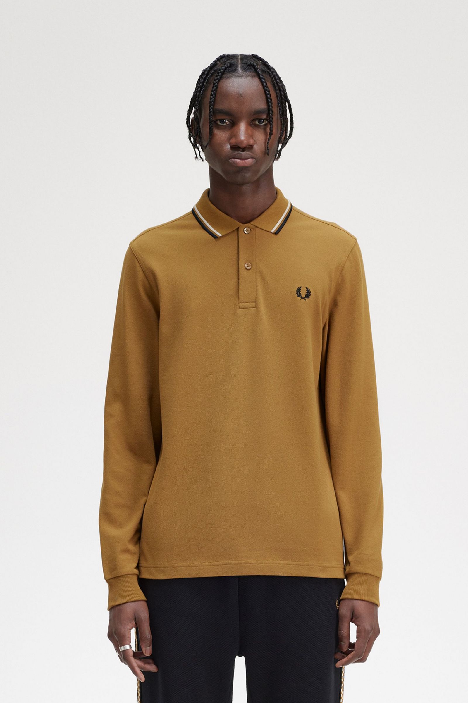 The Fred Perry ShirtM3636 Dark Caramel / Oatmeal / Black