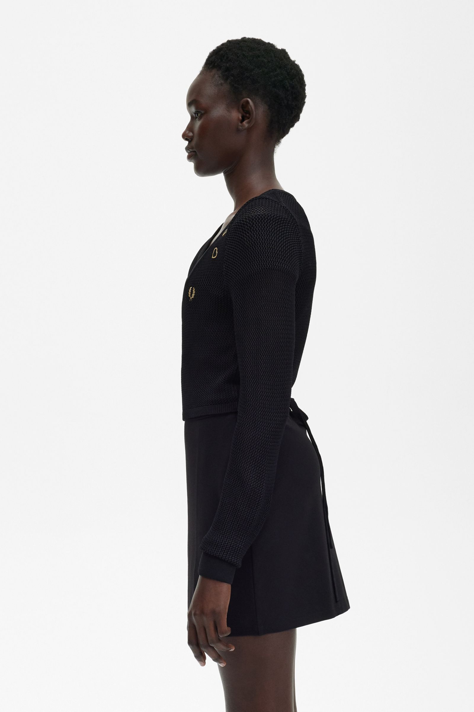 Amy Winehouse FoundationOpen-Knit Wrap Cardigan Black