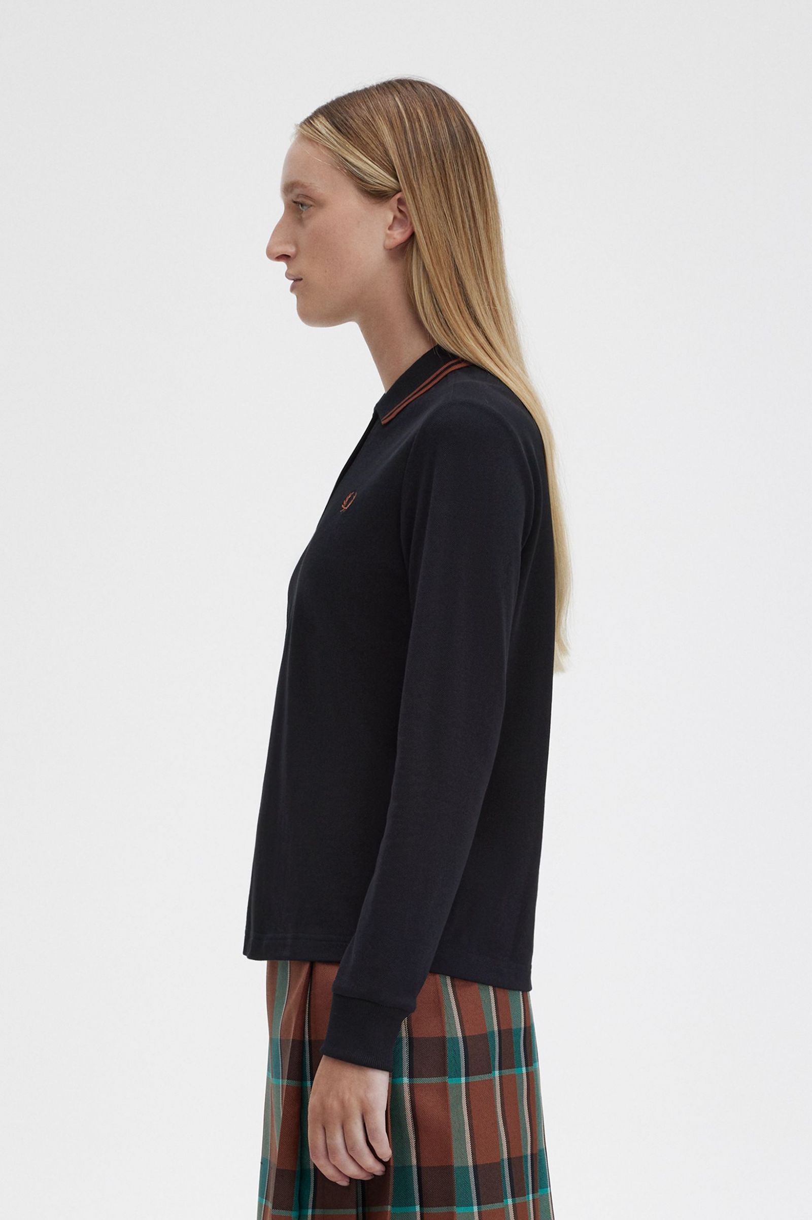 The Fred Perry ShirtG3636 Black / Whisky Brown / Whisky Brown