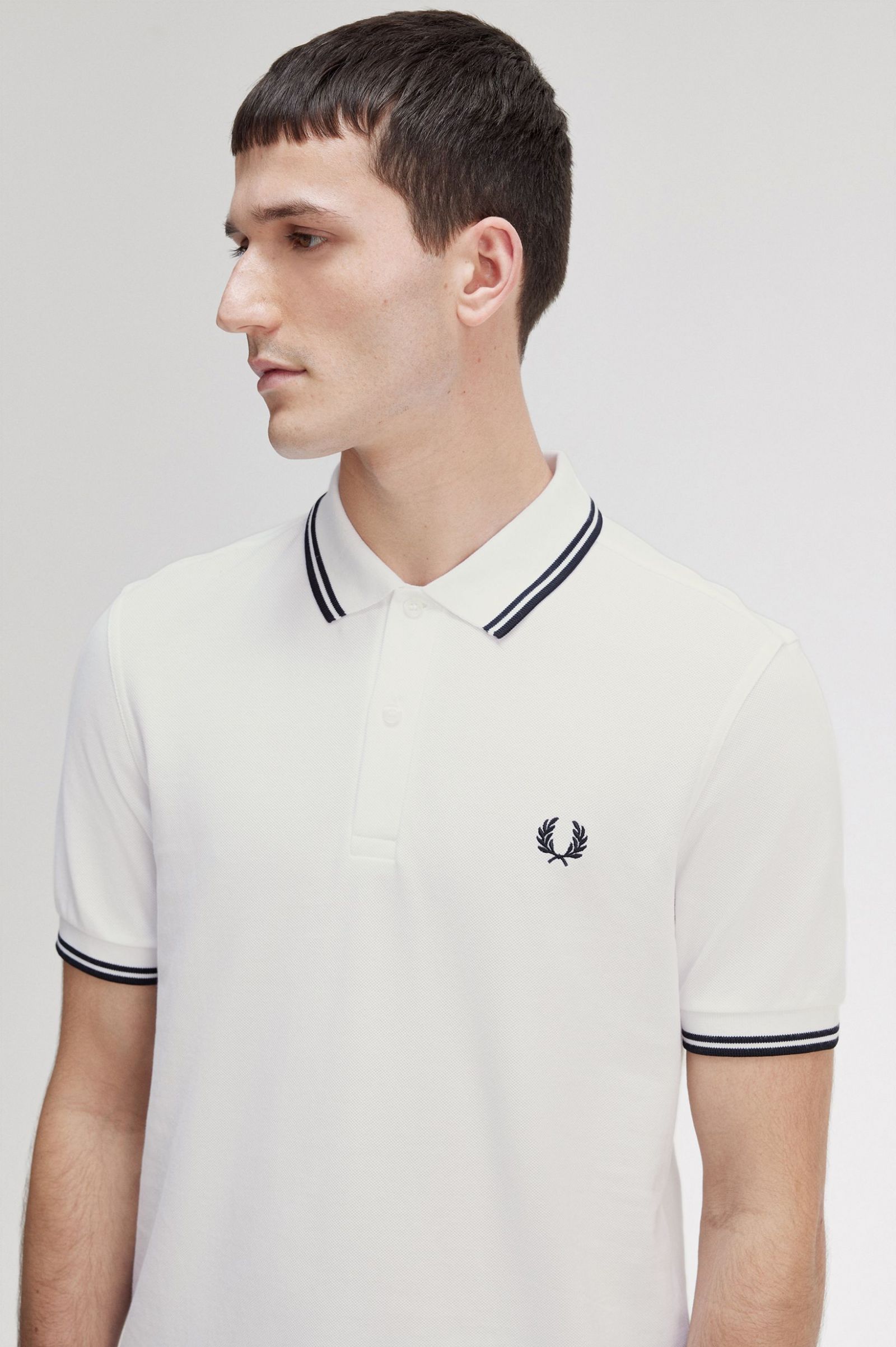 The Fred Perry ShirtM3600 White / Black / Black