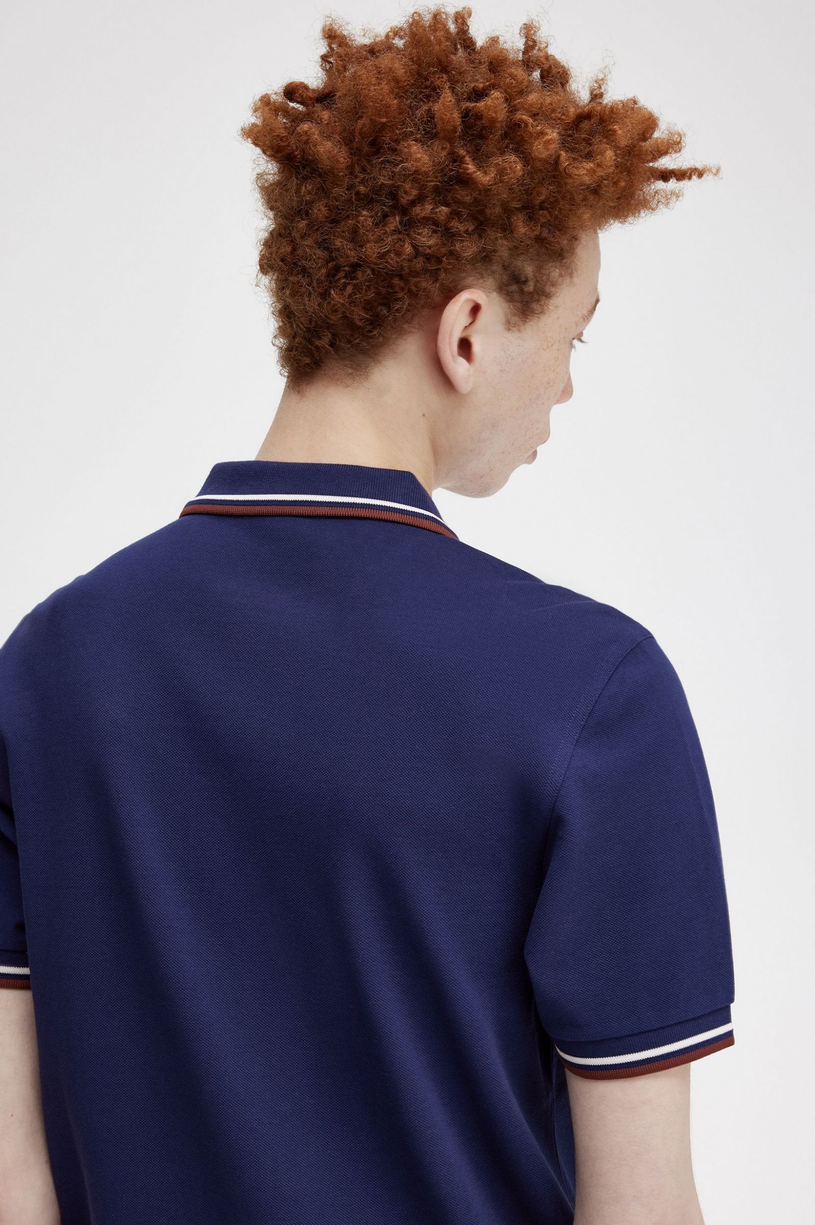 The Fred Perry ShirtM3600 French Navy / Ecru / Whisky Brown