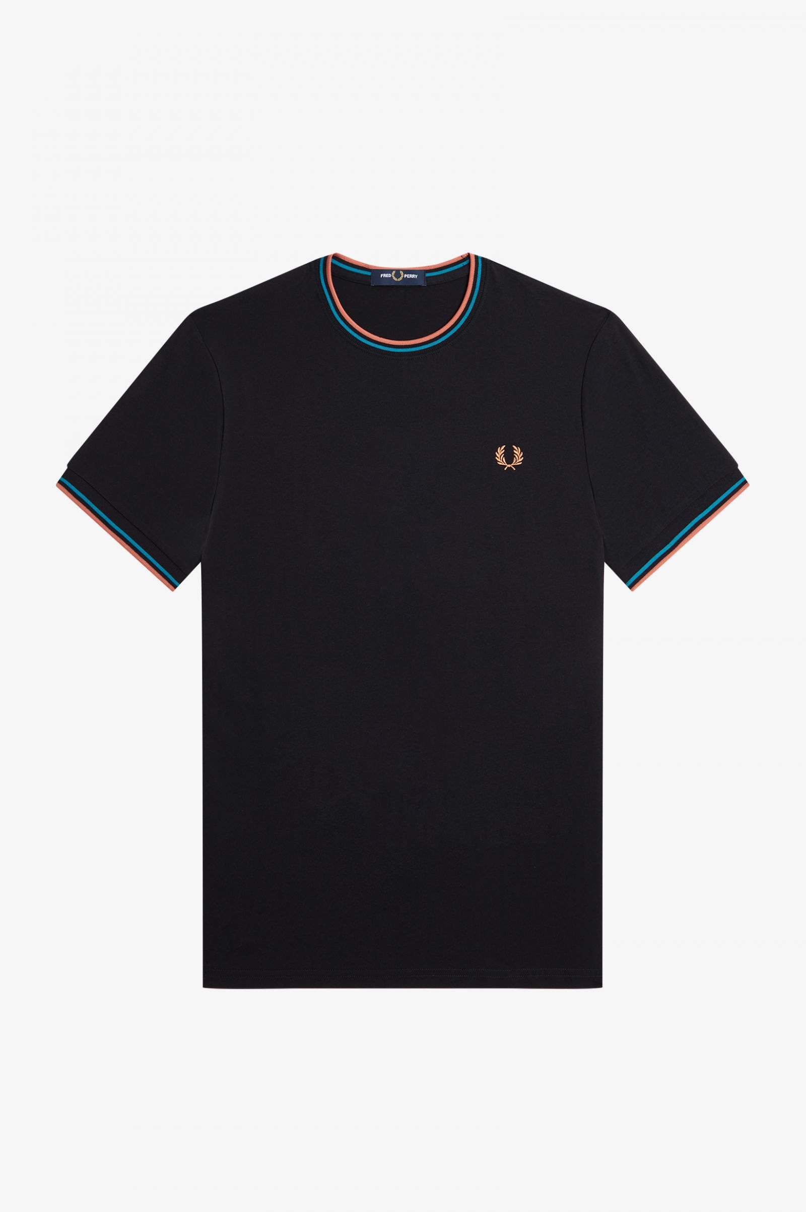 Twin Tipped T-Shirt Black / Cyber Blue / Light Rust