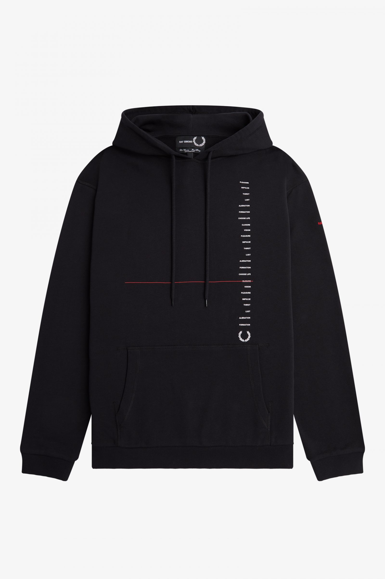 Raf SimonsPrinted Hooded Sweatshirt Black