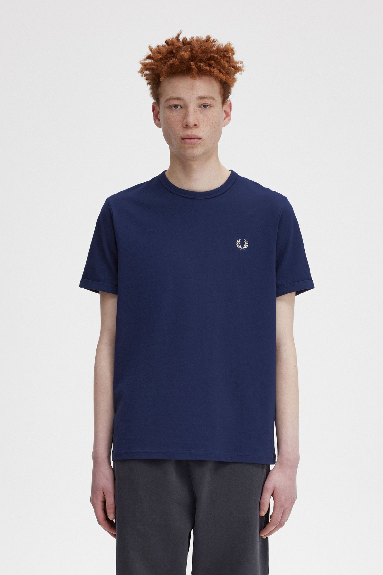 Ringer T-Shirt French Navy / Snow White