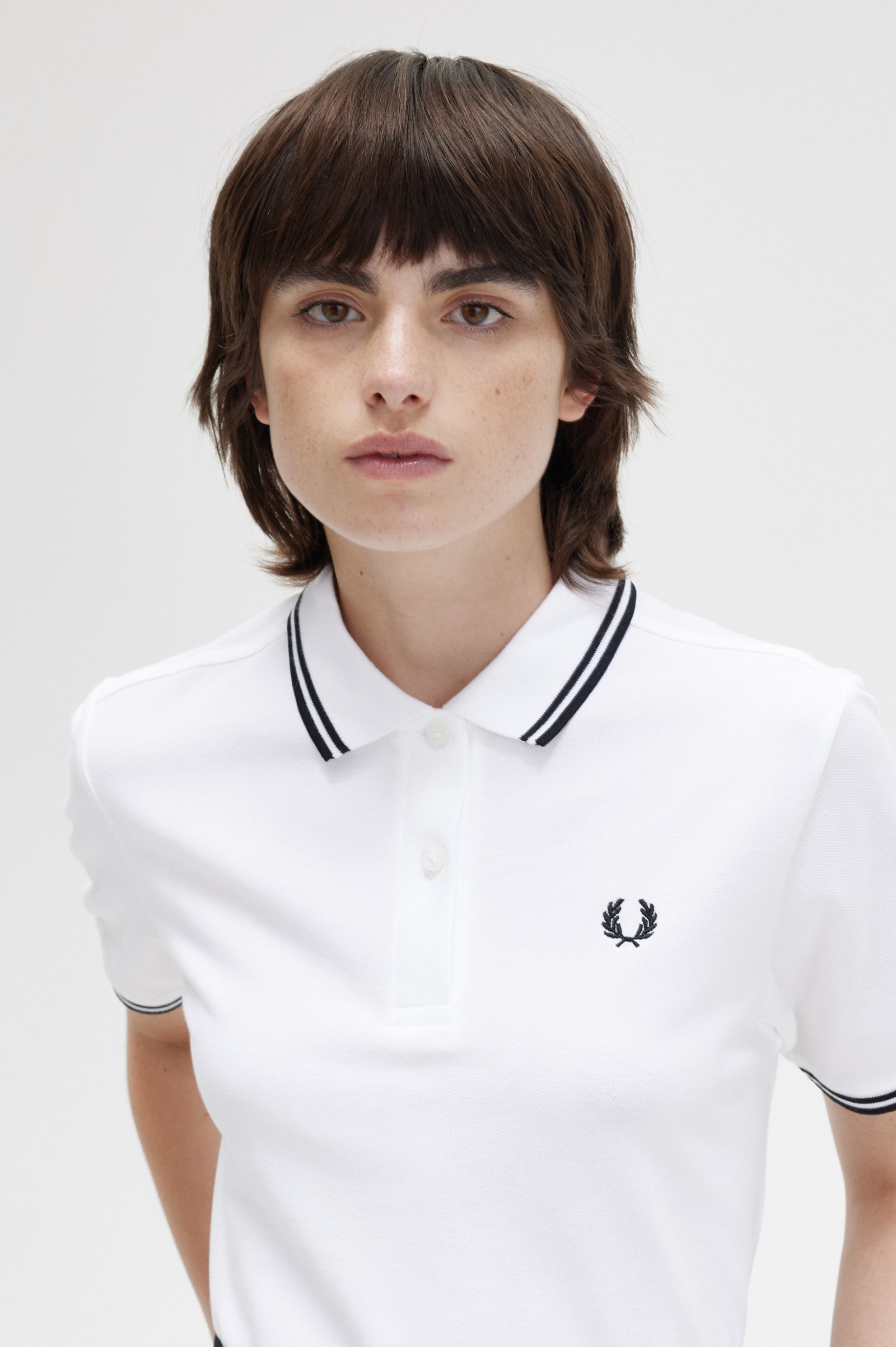 The Fred Perry ShirtG3600 White / Black / Black