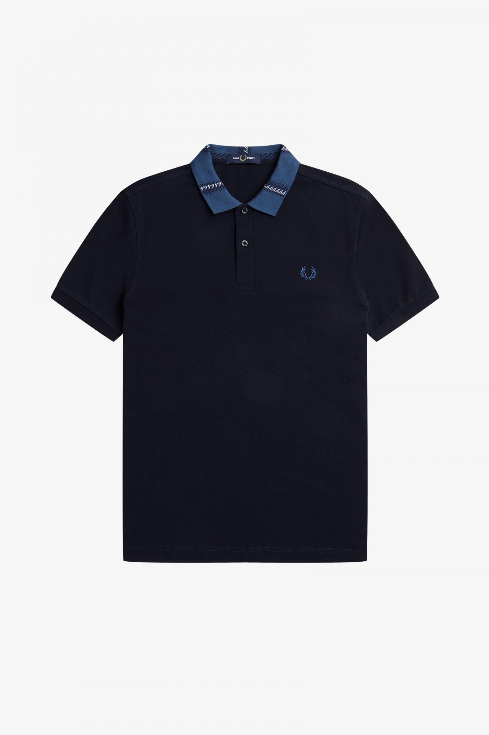 Graphic Collar Polo Shirt Navy
