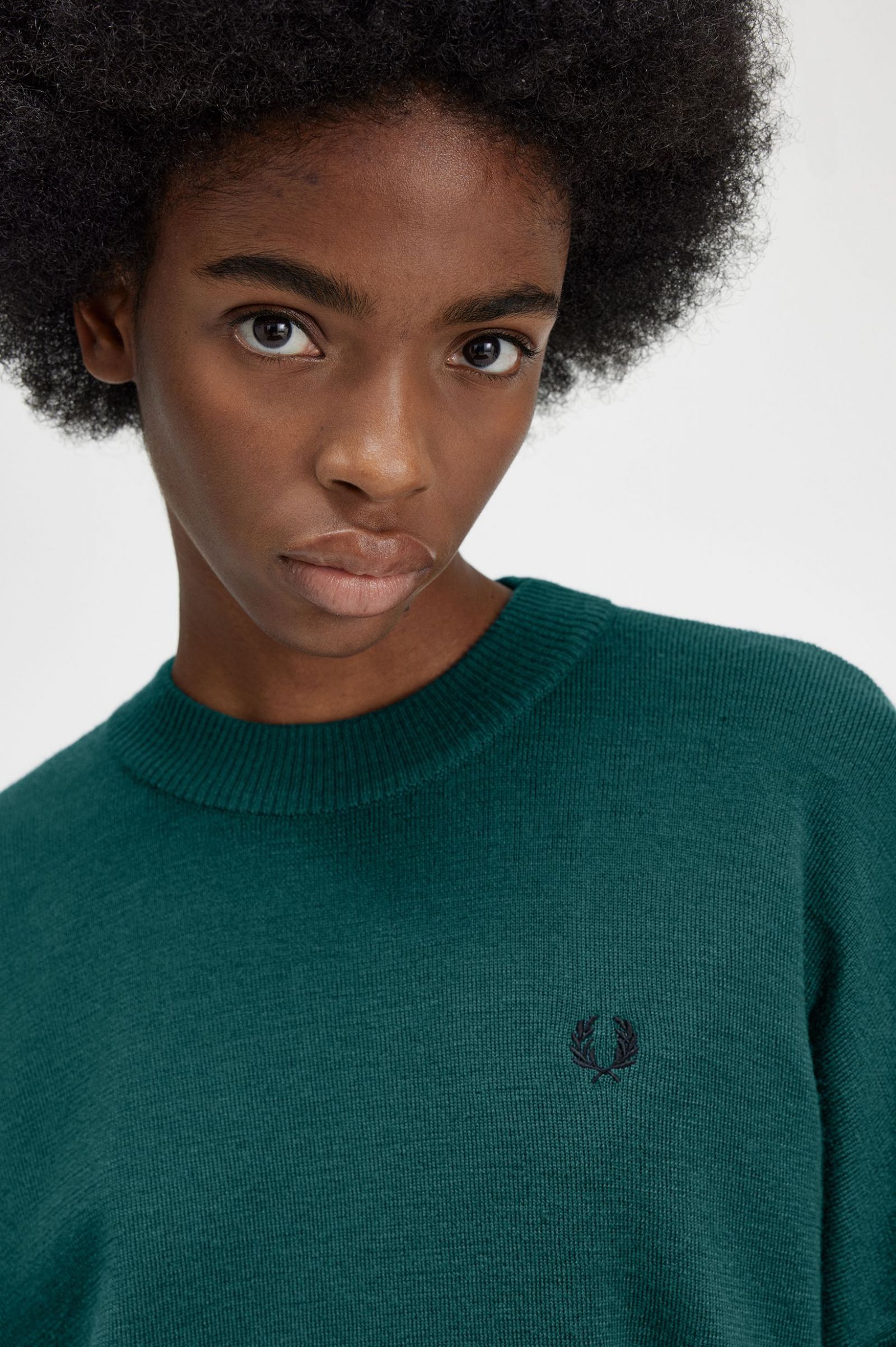 Colour Block Jumper Petrol Blue