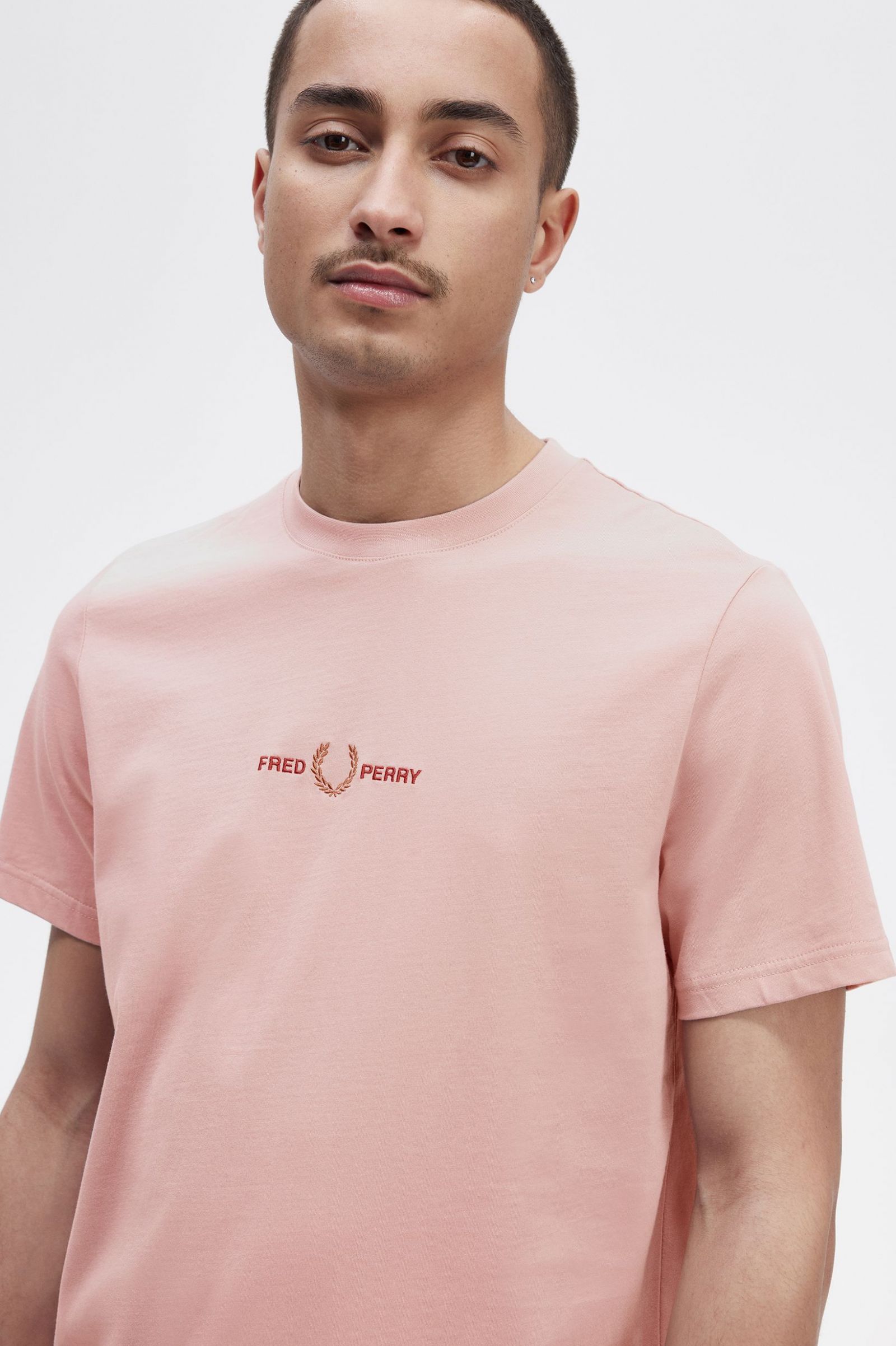 Embroidered T-Shirt Dusty Rose Pink