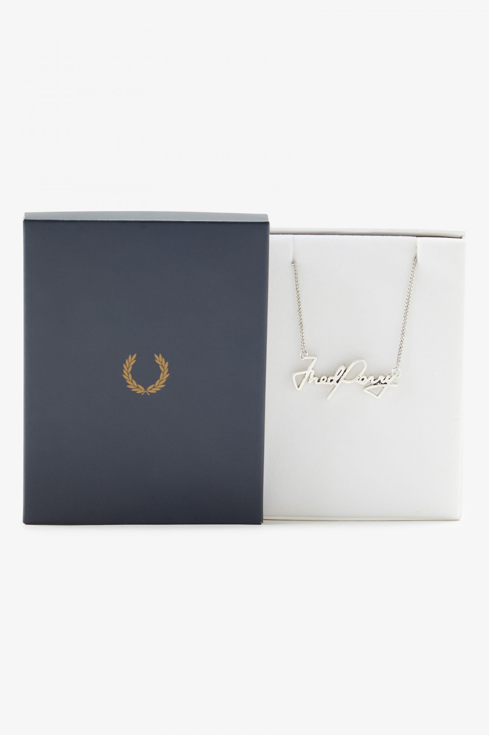 Fred Perry Necklace Metallic Silver