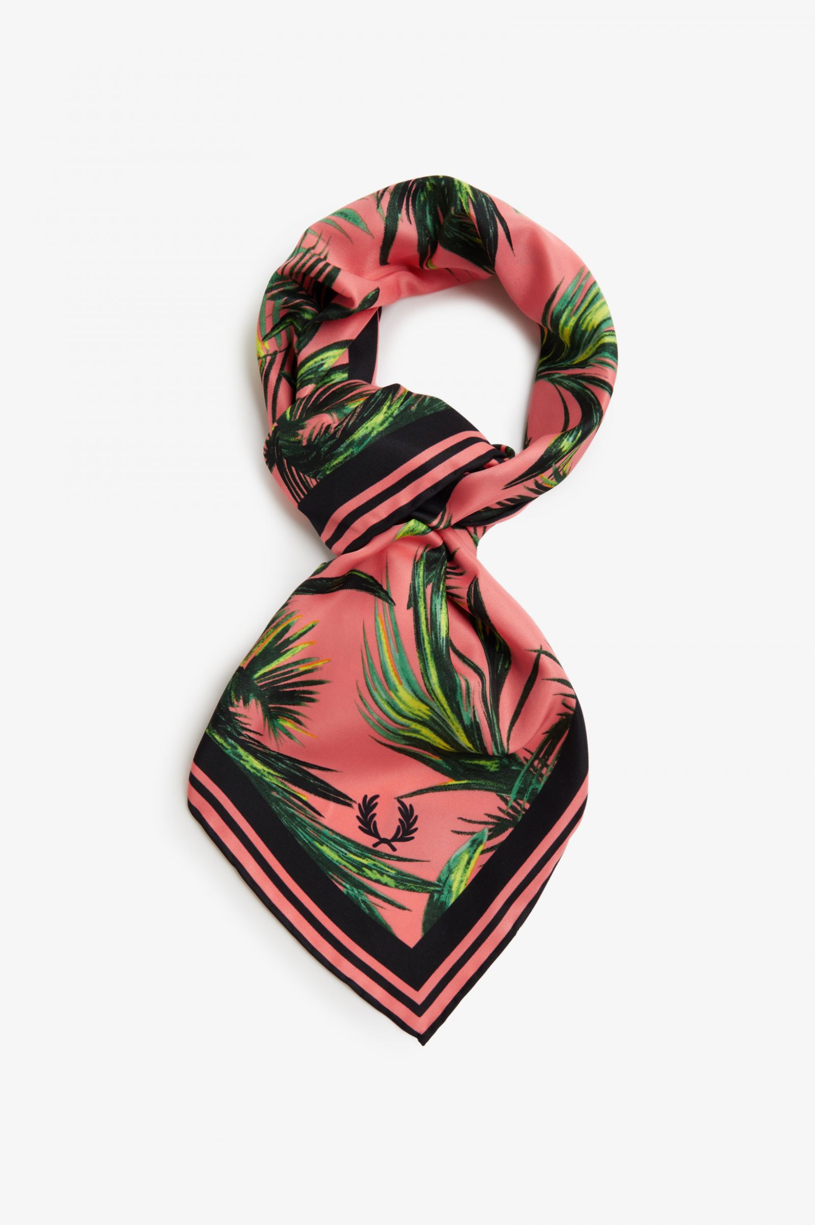 Amy Winehouse FoundationPalm Print Scarf Coral Heat