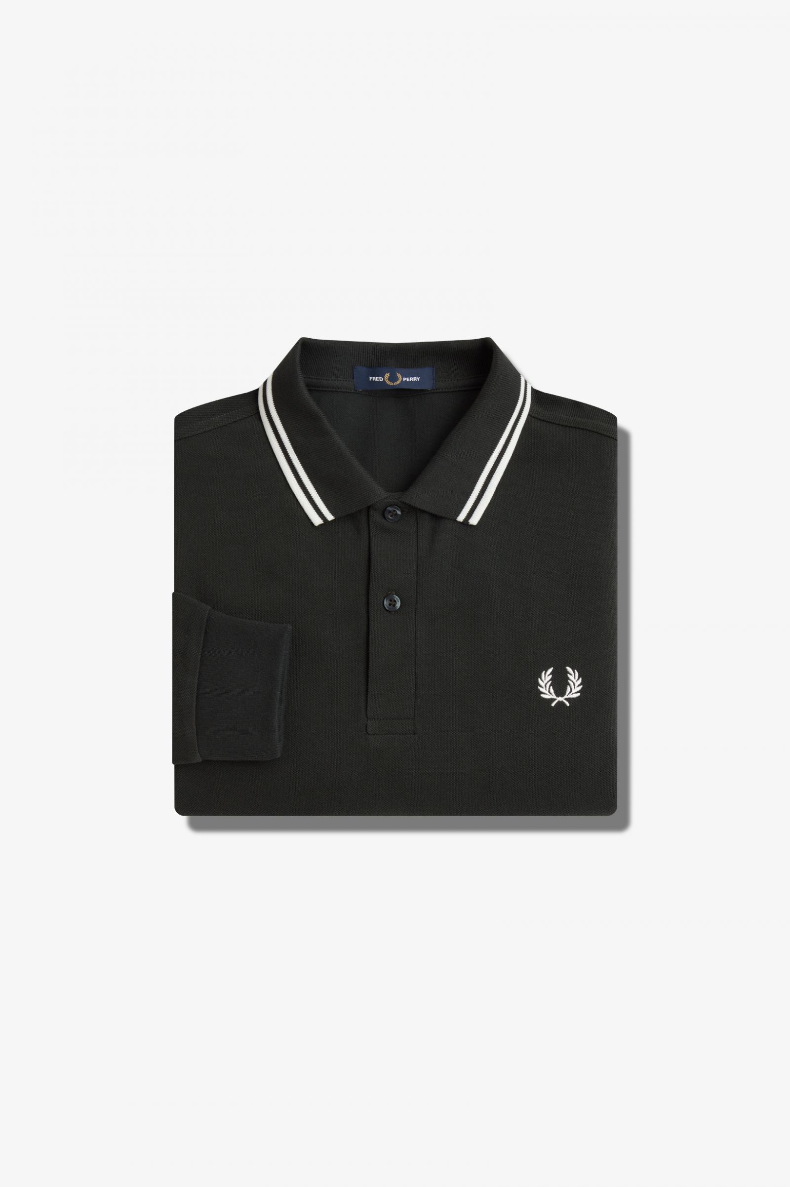 The Fred Perry ShirtM3636 Night Green / Snow White / Snow White