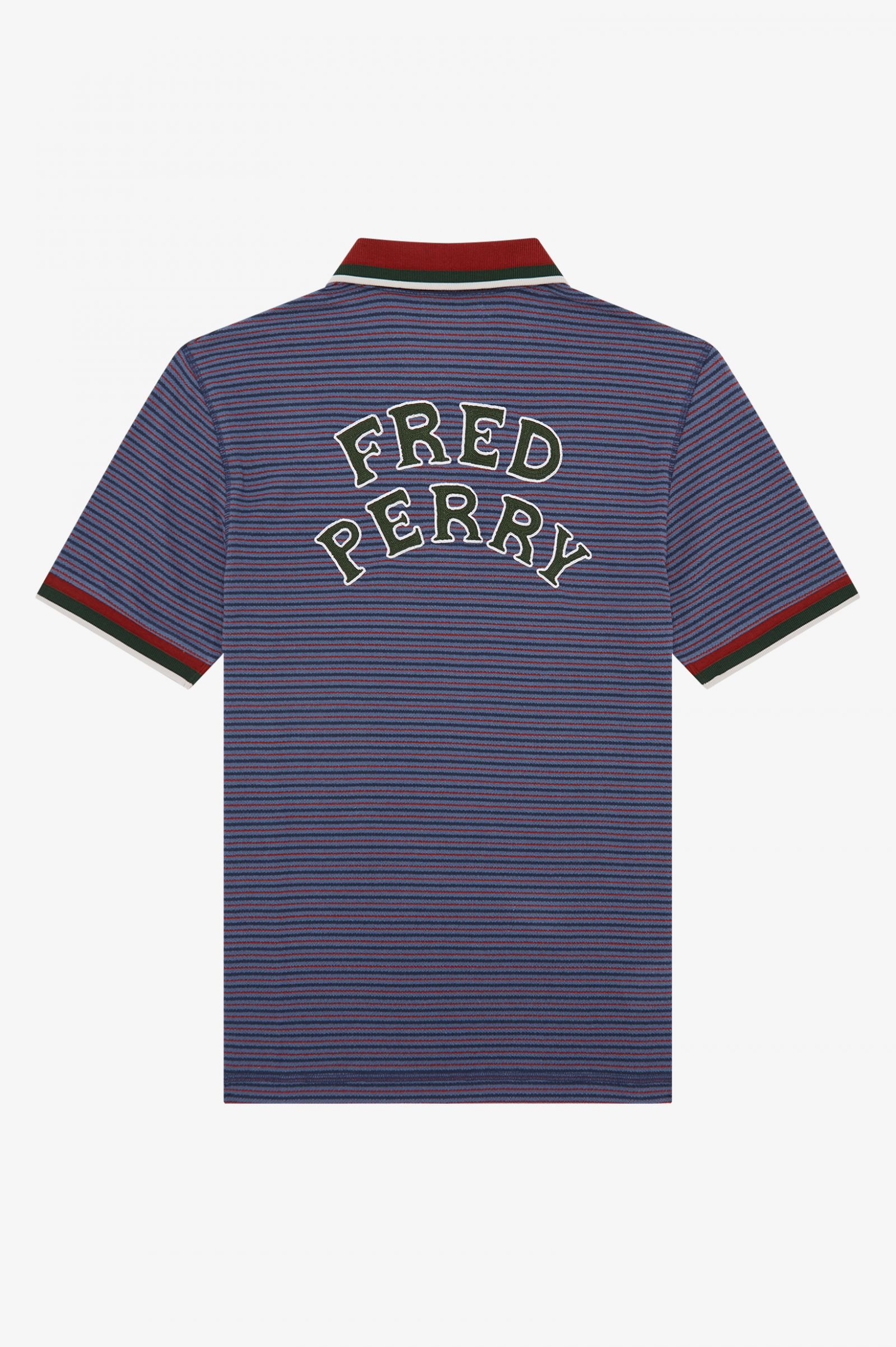 Nicholas DaleyStriped Polo Shirt Antique Bronze