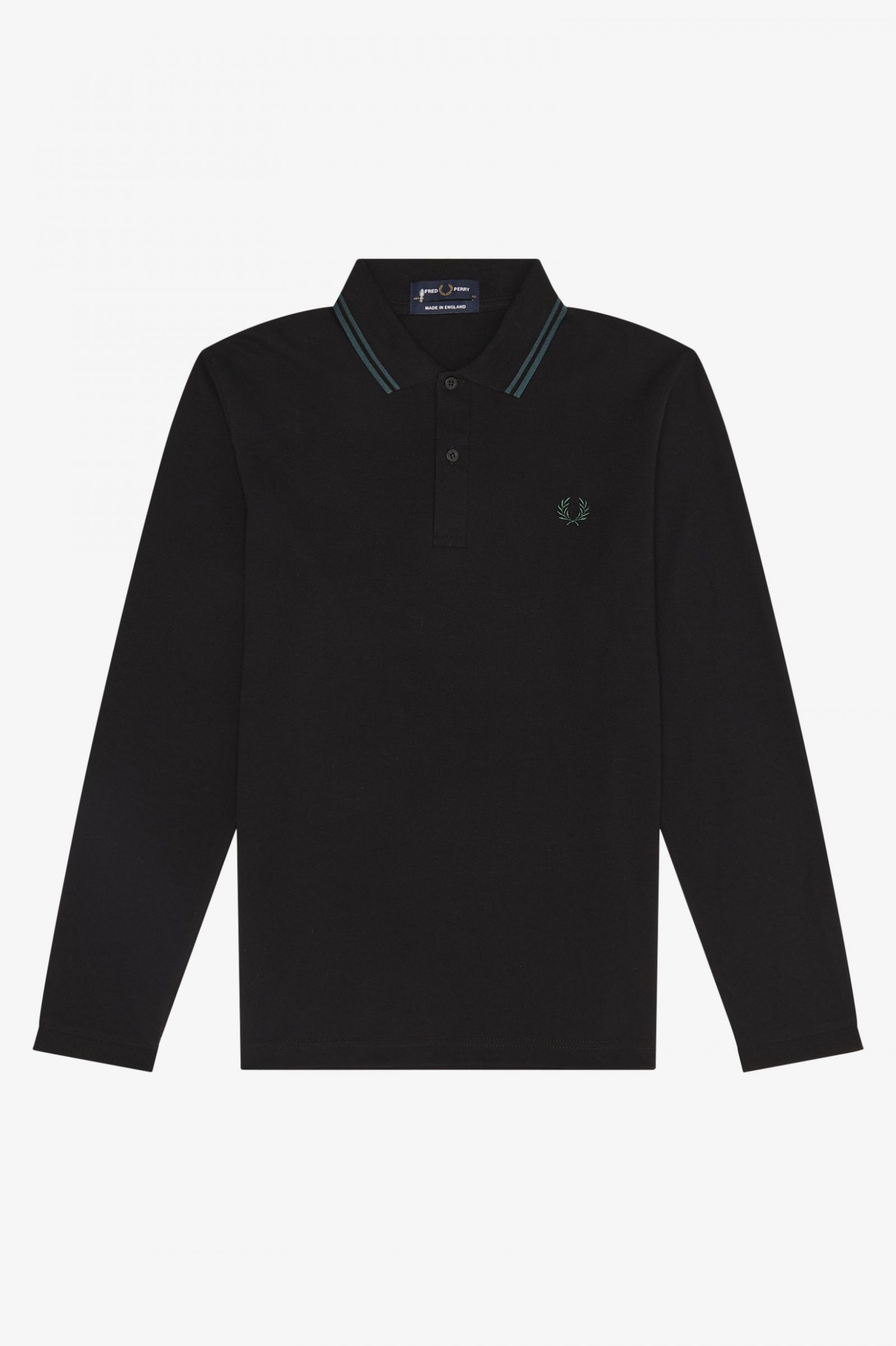 The Fred Perry ShirtM1212 Black / Petrol Blue / Petrol Blue