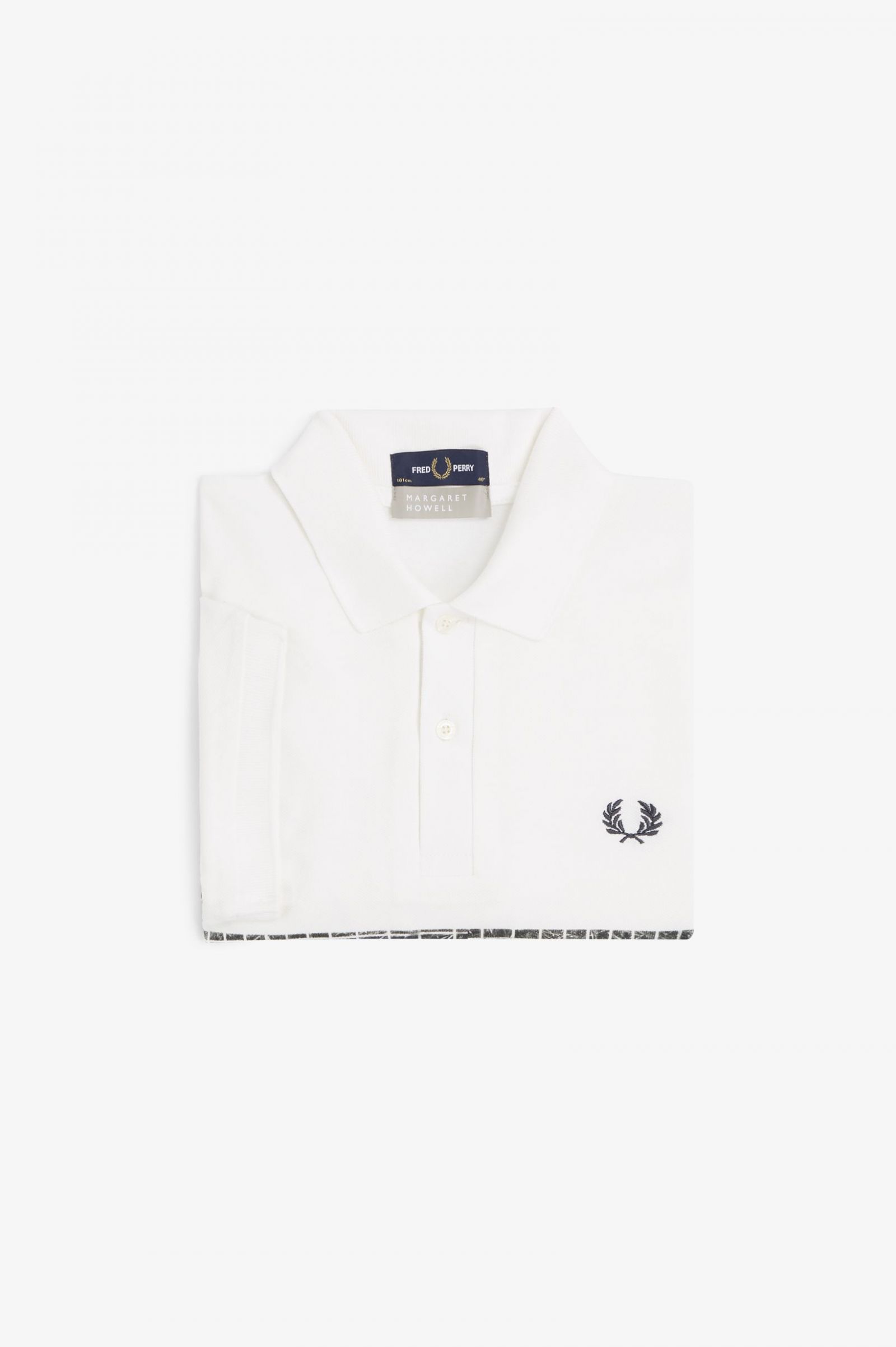 Margaret HowellTennis Print Fred Perry Shirt Ecru / Night Green