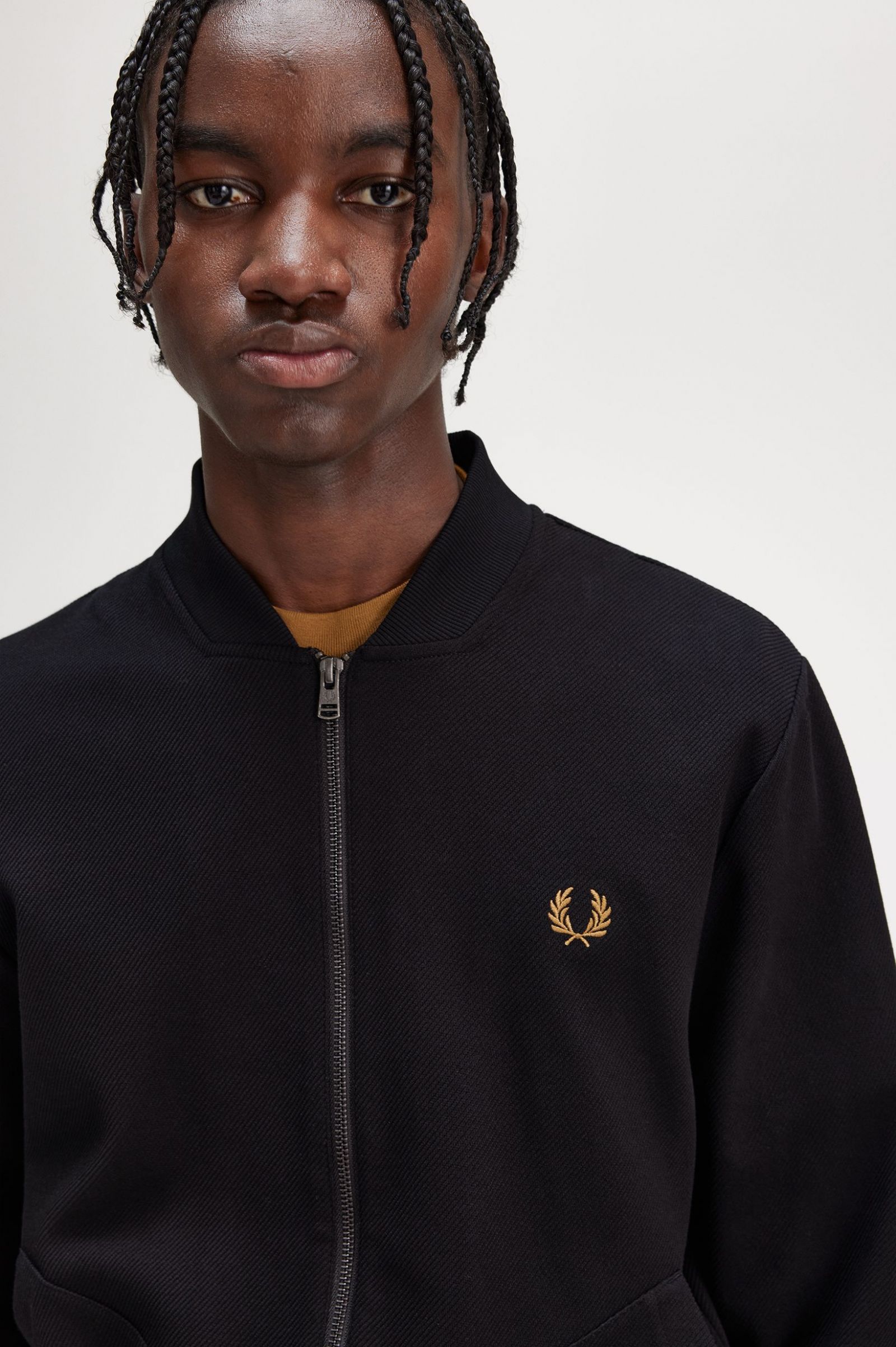 Tipped Detail Track Jacket Black
