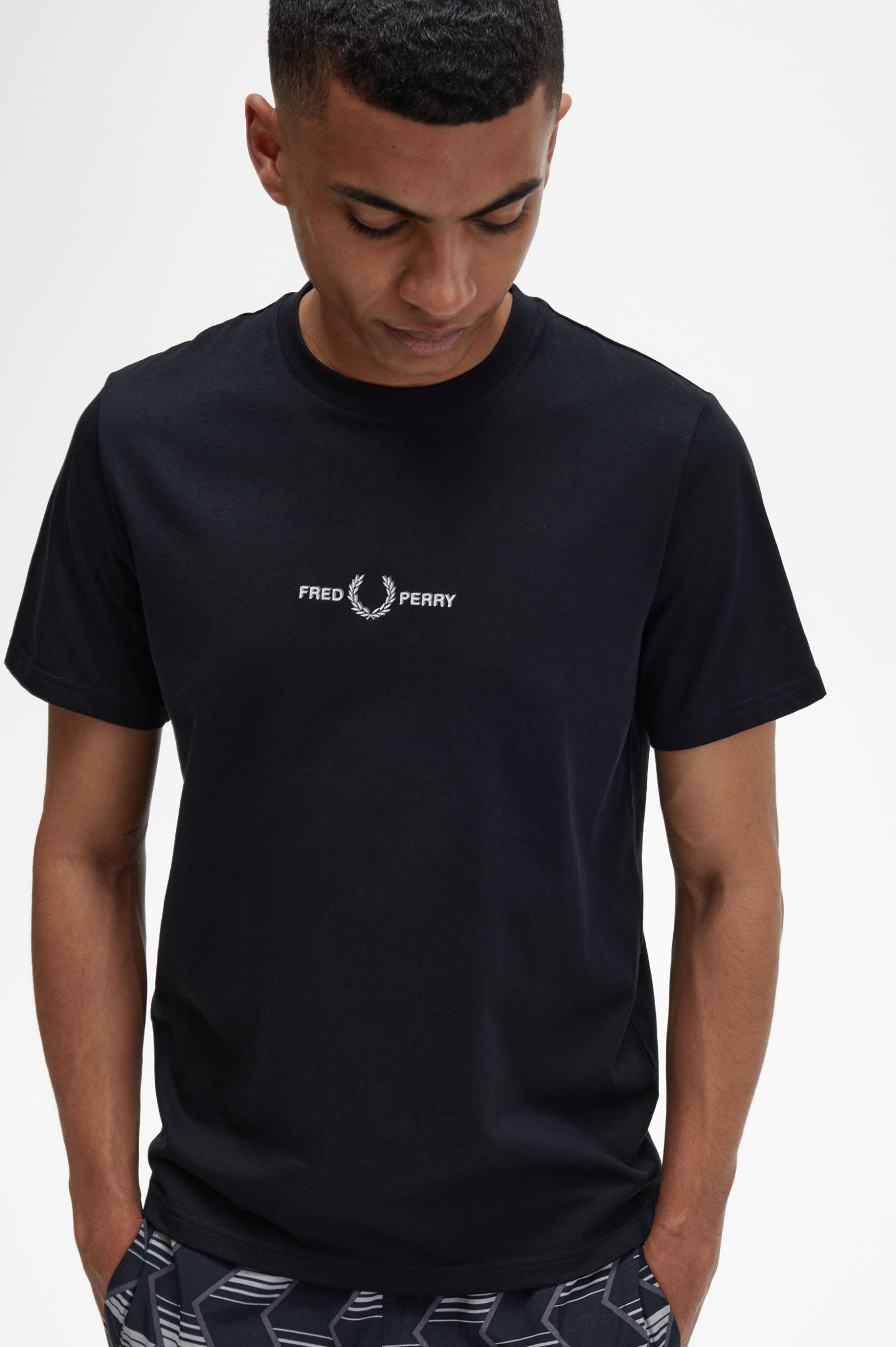 Embroidered T-Shirt Black