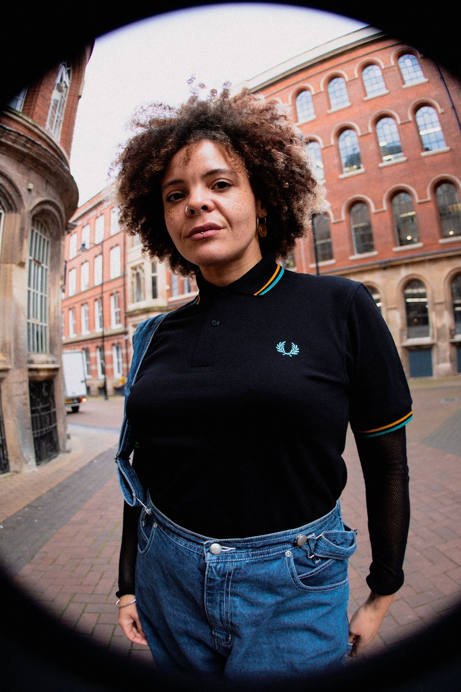 The Fred Perry ShirtM12 Black / Nottingham Gold / Forest Green