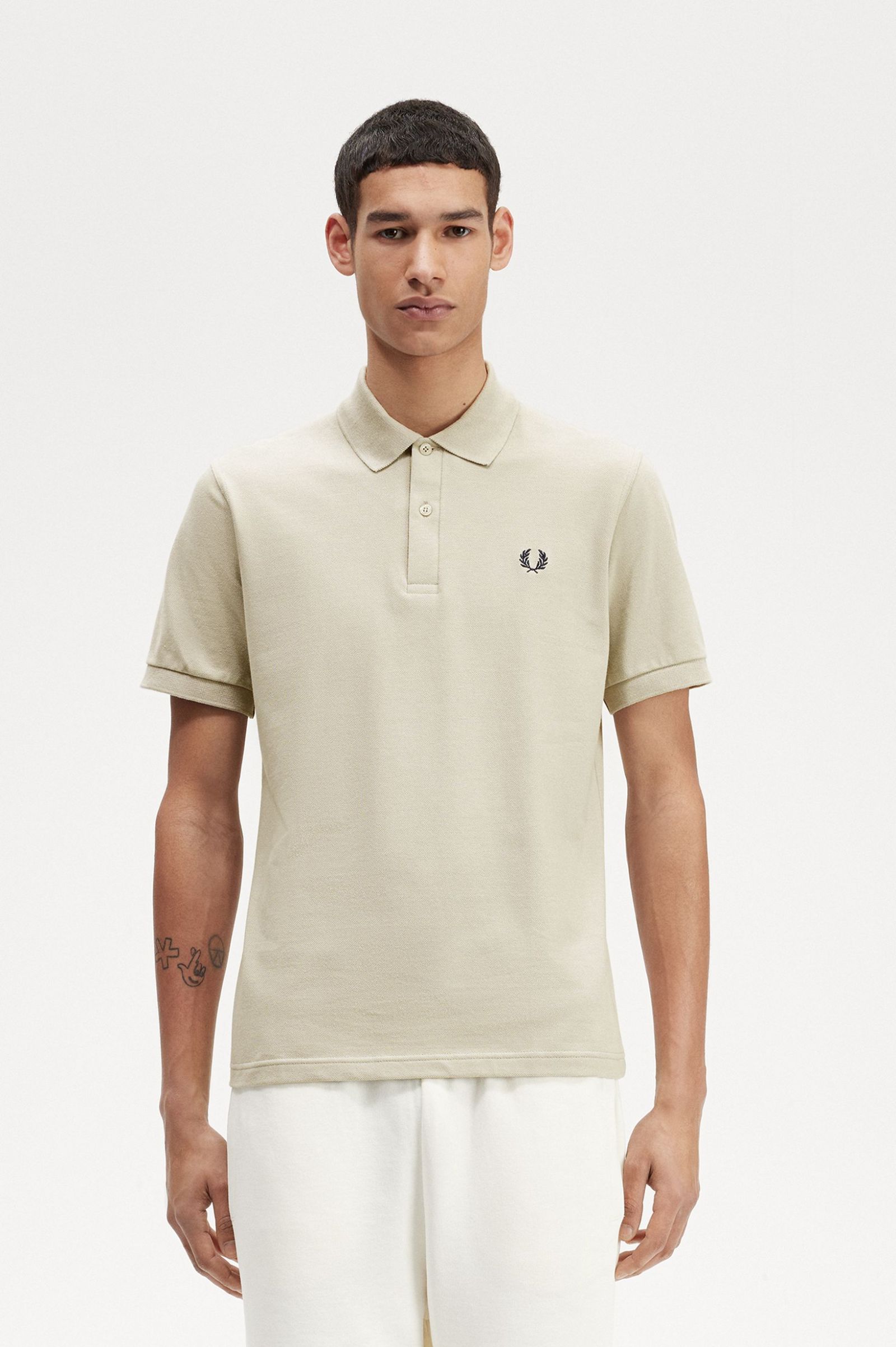 The Fred Perry ShirtM3 Light Oyster / Navy