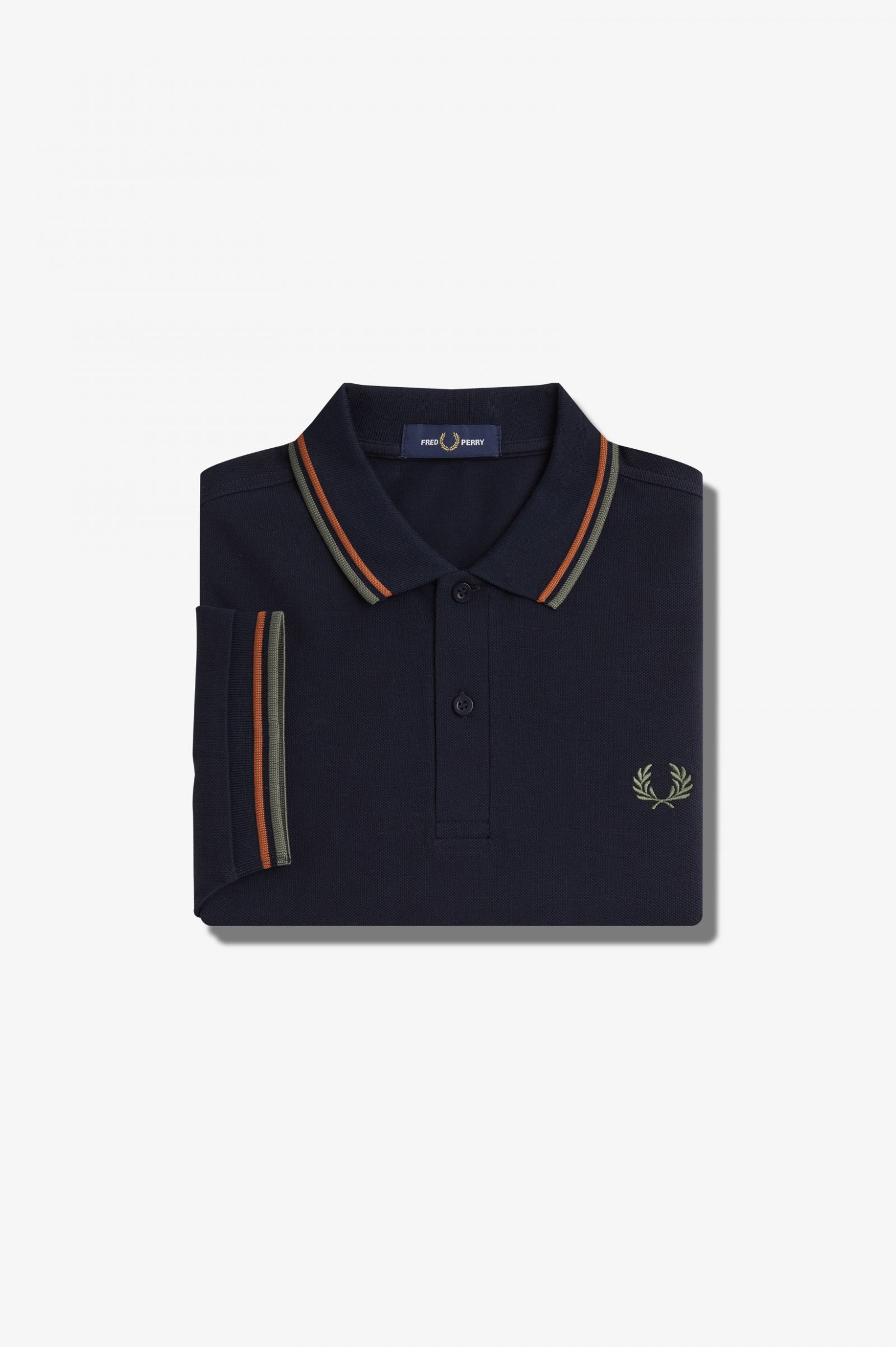 The Fred Perry ShirtM3600 Navy / Nut Flake / Field Green