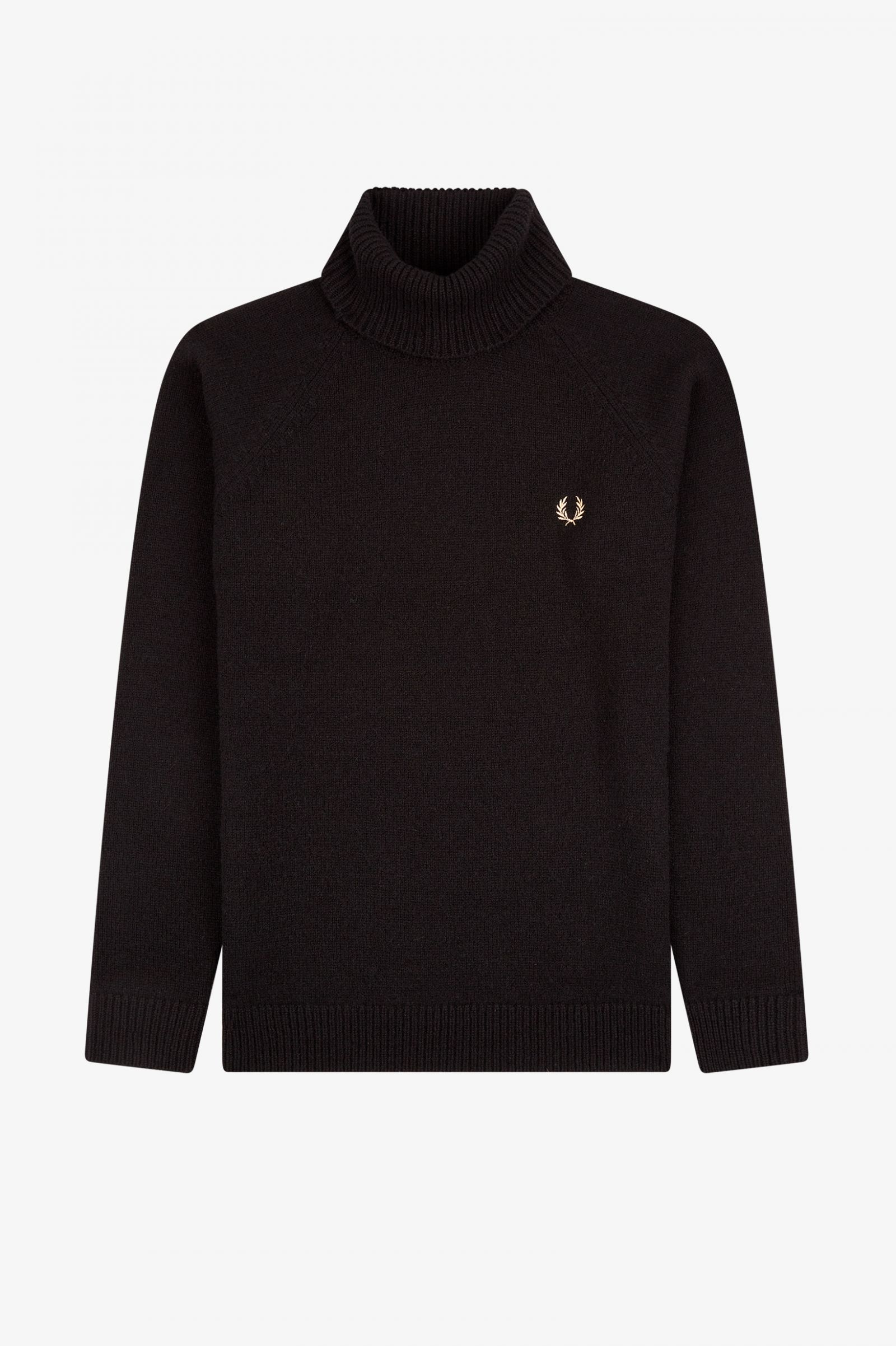 Made In EnglandRoll Neck Jumper Navy / Snow White