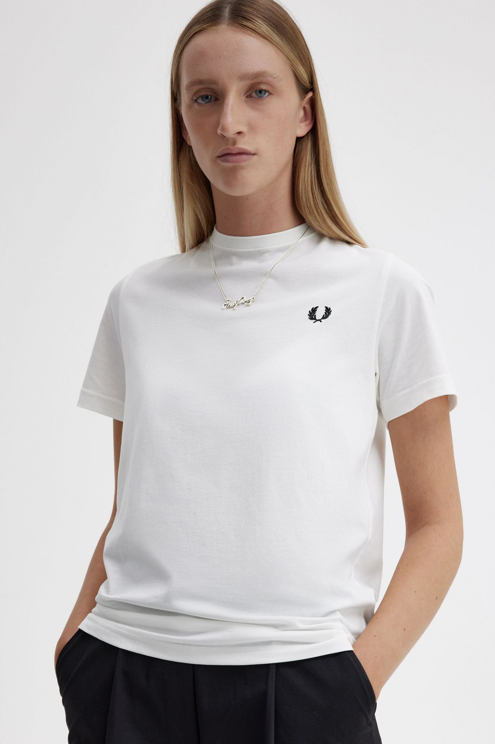 Fred Perry Necklace Metallic Silver