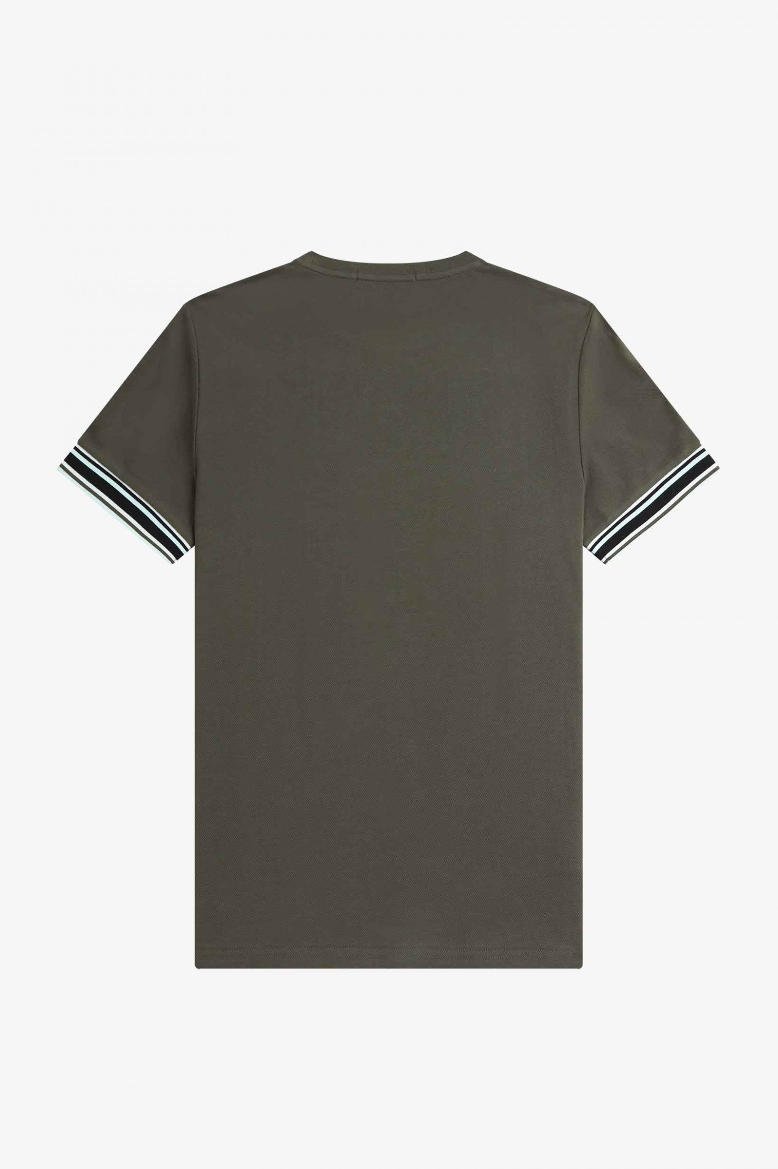 Bold Tipped Piqué T-Shirt Field Green