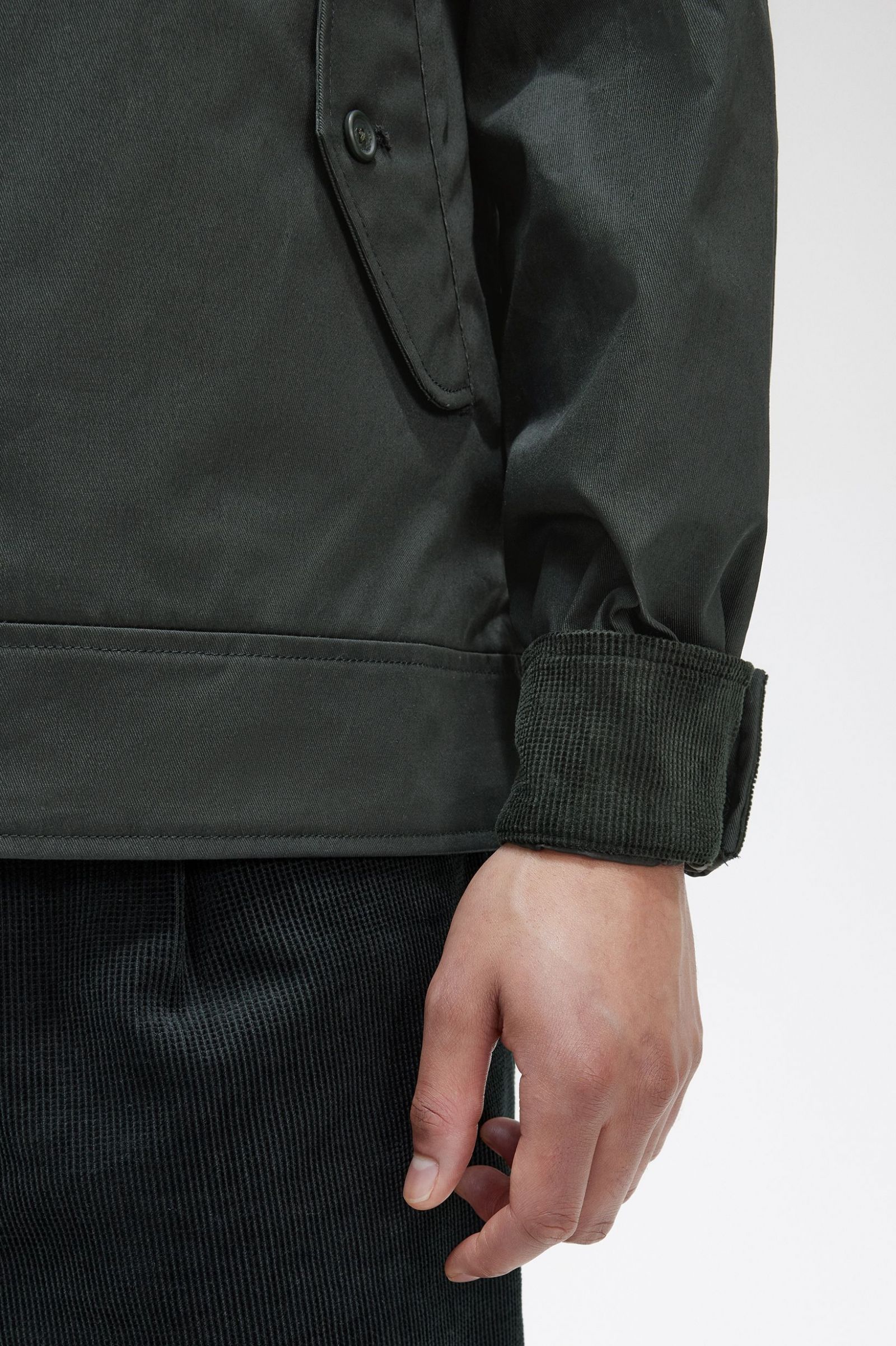 Waxed Cotton Jacket Night Green