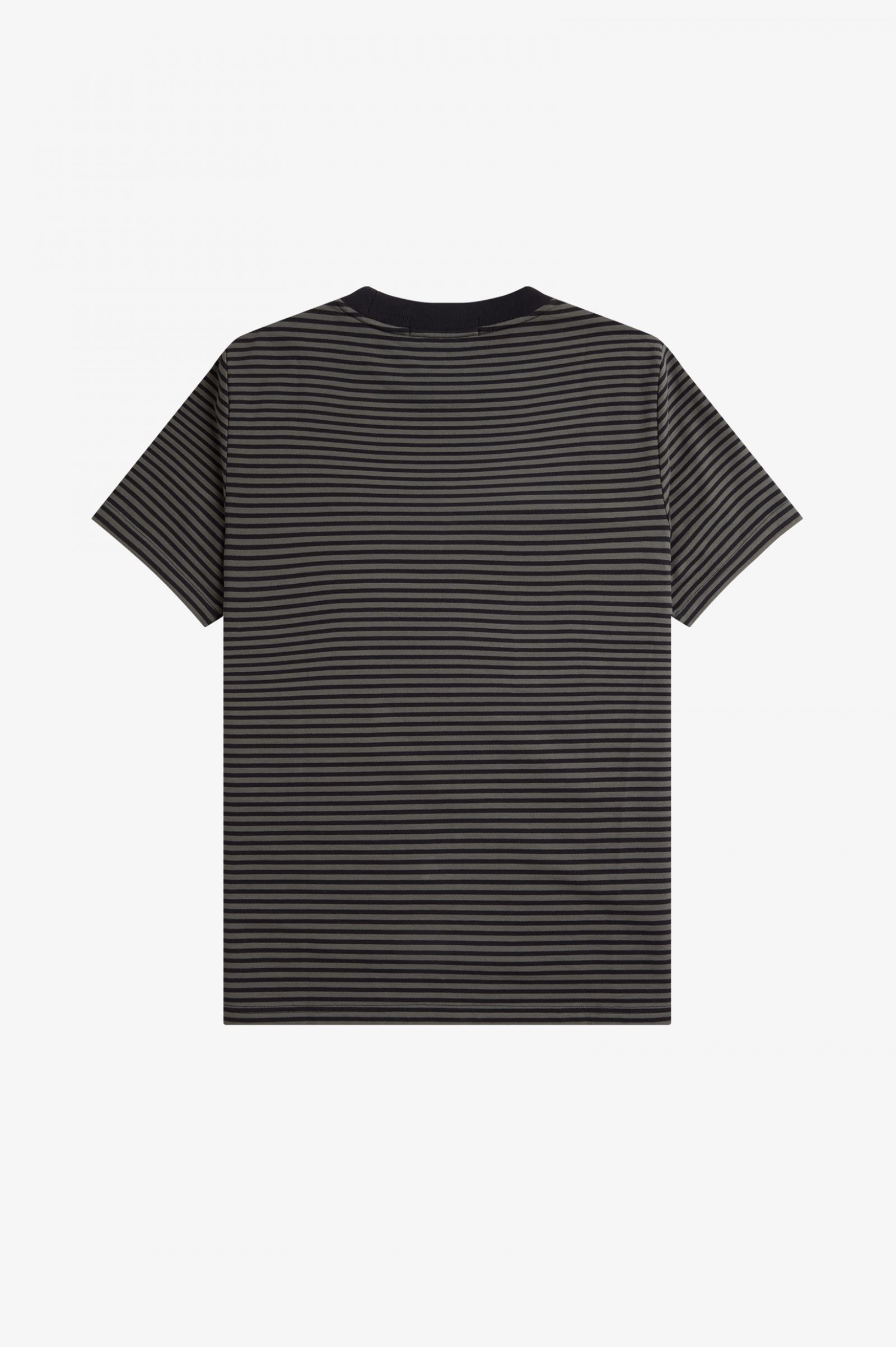 Fine Stripe Heavyweight T-Shirt Black / Field Green