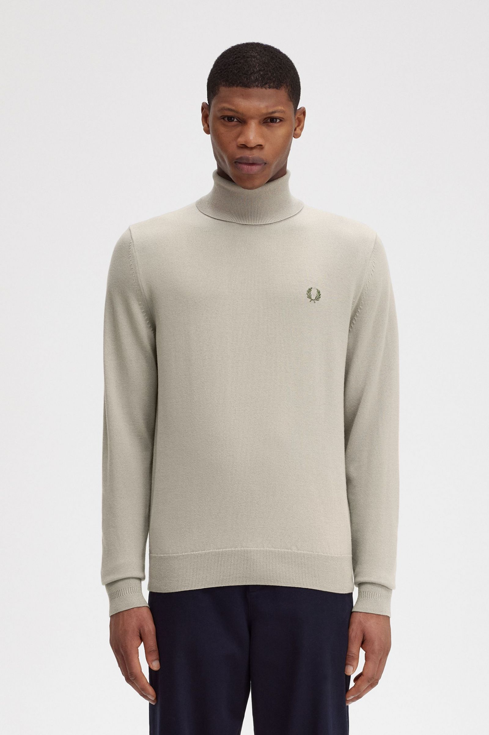 Roll Neck Jumper Dark Oatmeal
