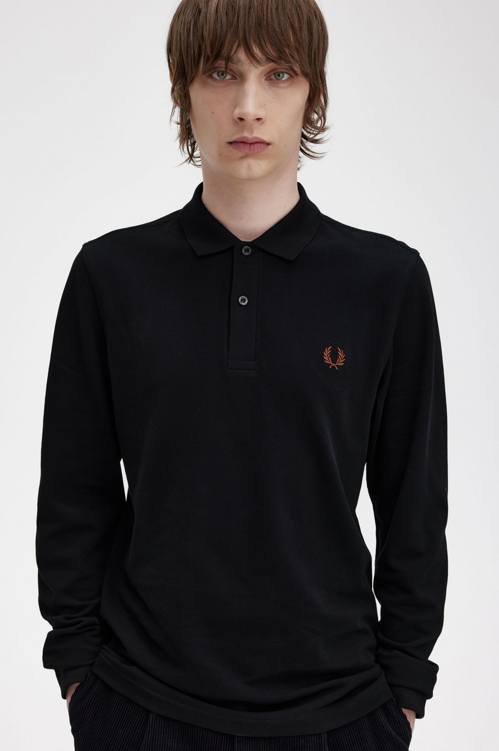 The Fred Perry ShirtM6006 Black / Whisky Brown