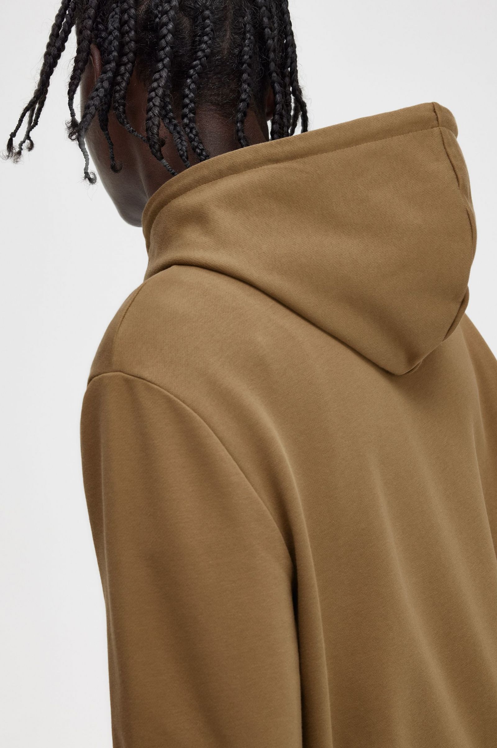 Tipped Hooded Sweatshirt Shaded Stone / Burnt Tobacco