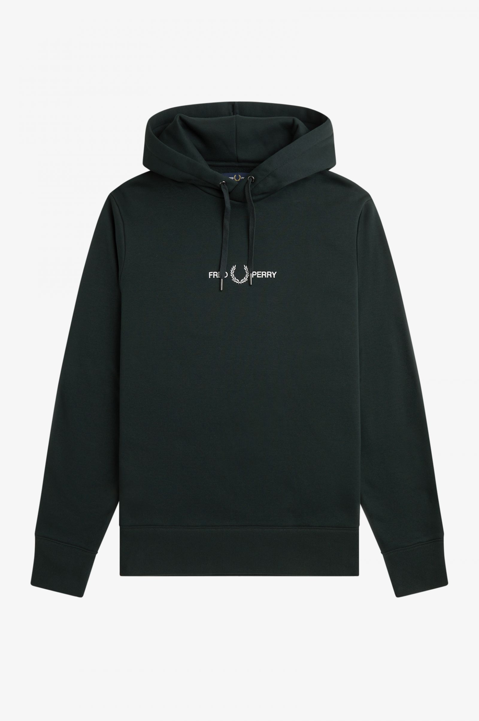 Embroidered Hooded Sweatshirt Night Green