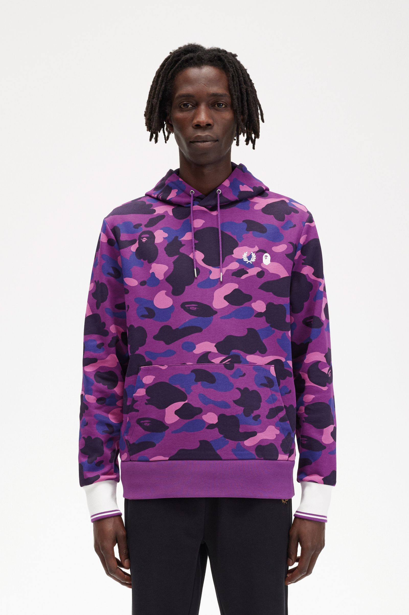 A Bathing Ape®Camouflage Hooded Sweatshirt Black
