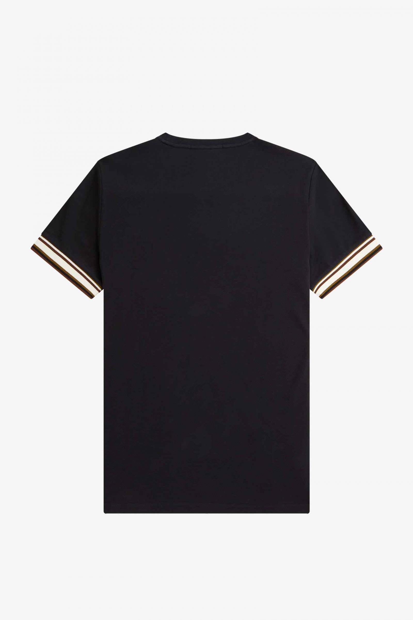 Bold Tipped Piqué T-Shirt Black